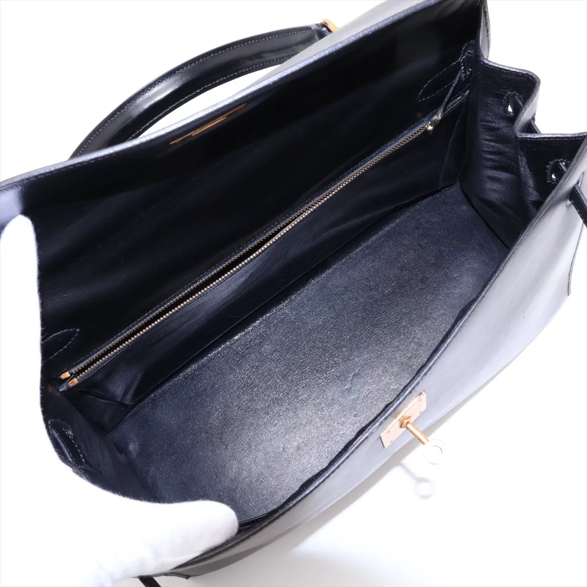 [Individually packaged] Hermes Kelly 35 Sellier Box Calf Black Gold Hardware G: 1977 — view 7