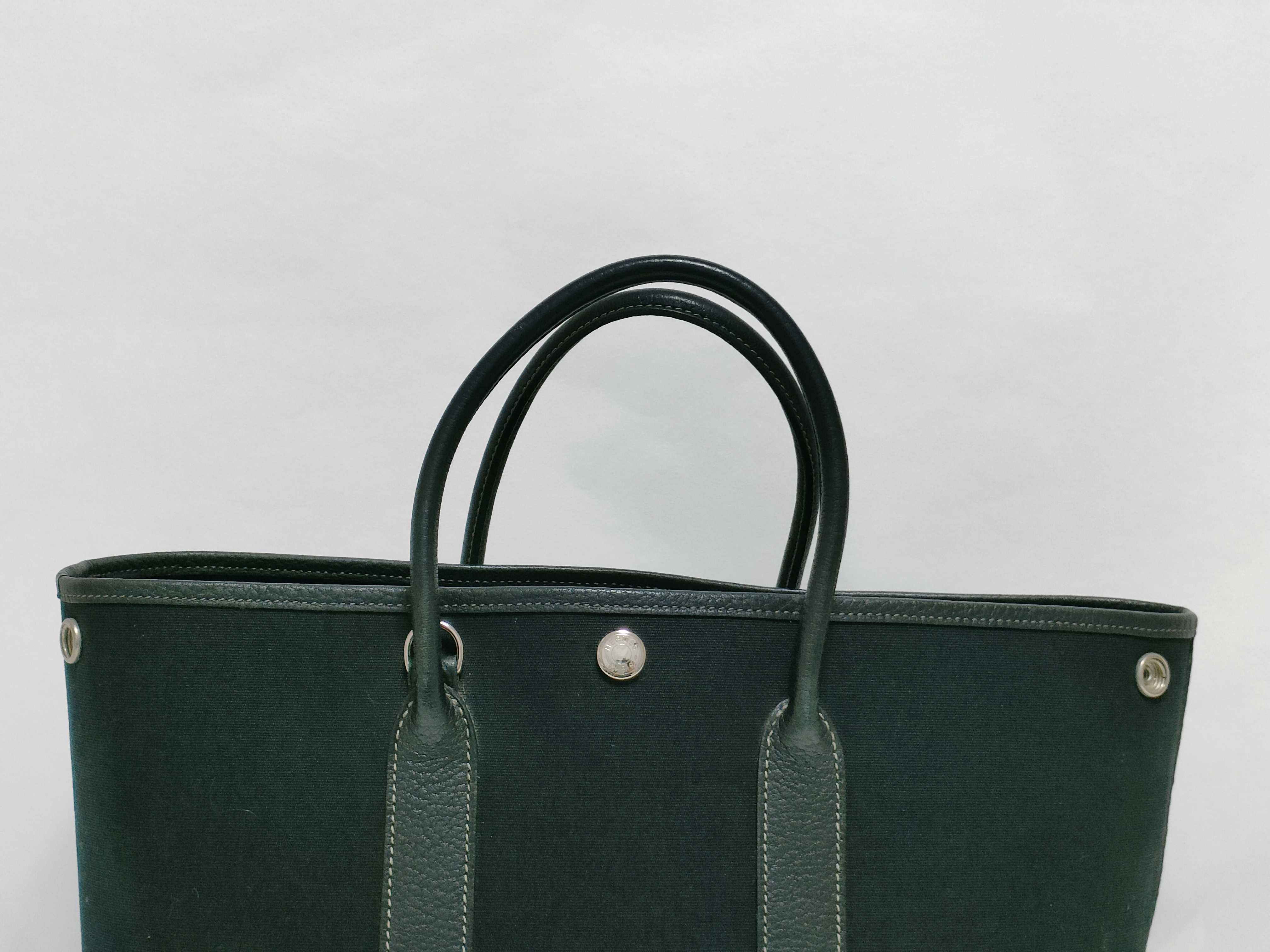 Garden Party TPM Toile Officier Black SV Metal Fittings Strap Missing Tote Bag — view 3