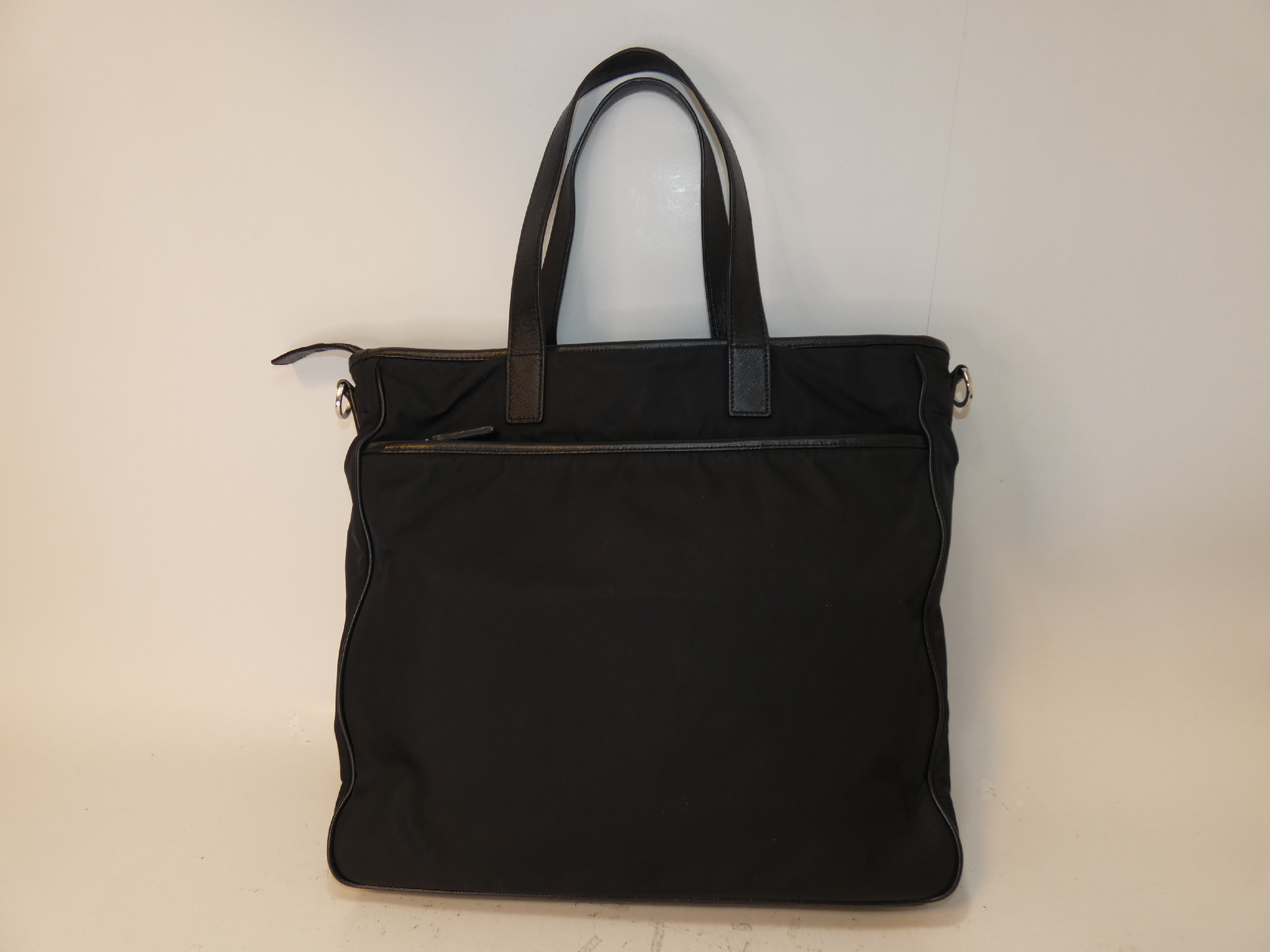 2-way Saffiano Nylon Black Handbag — view 2