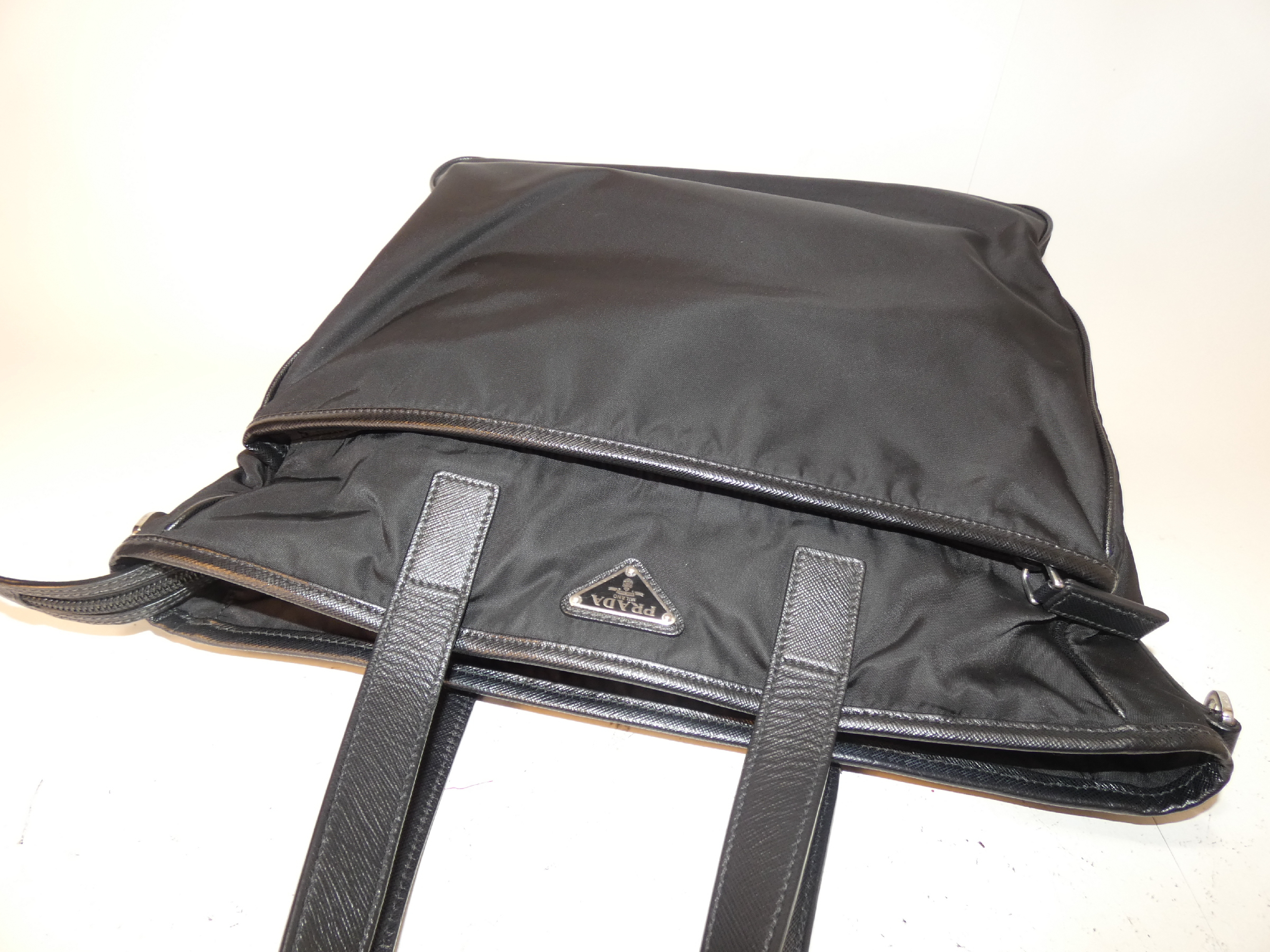 2-way Saffiano Nylon Black Handbag — view 3