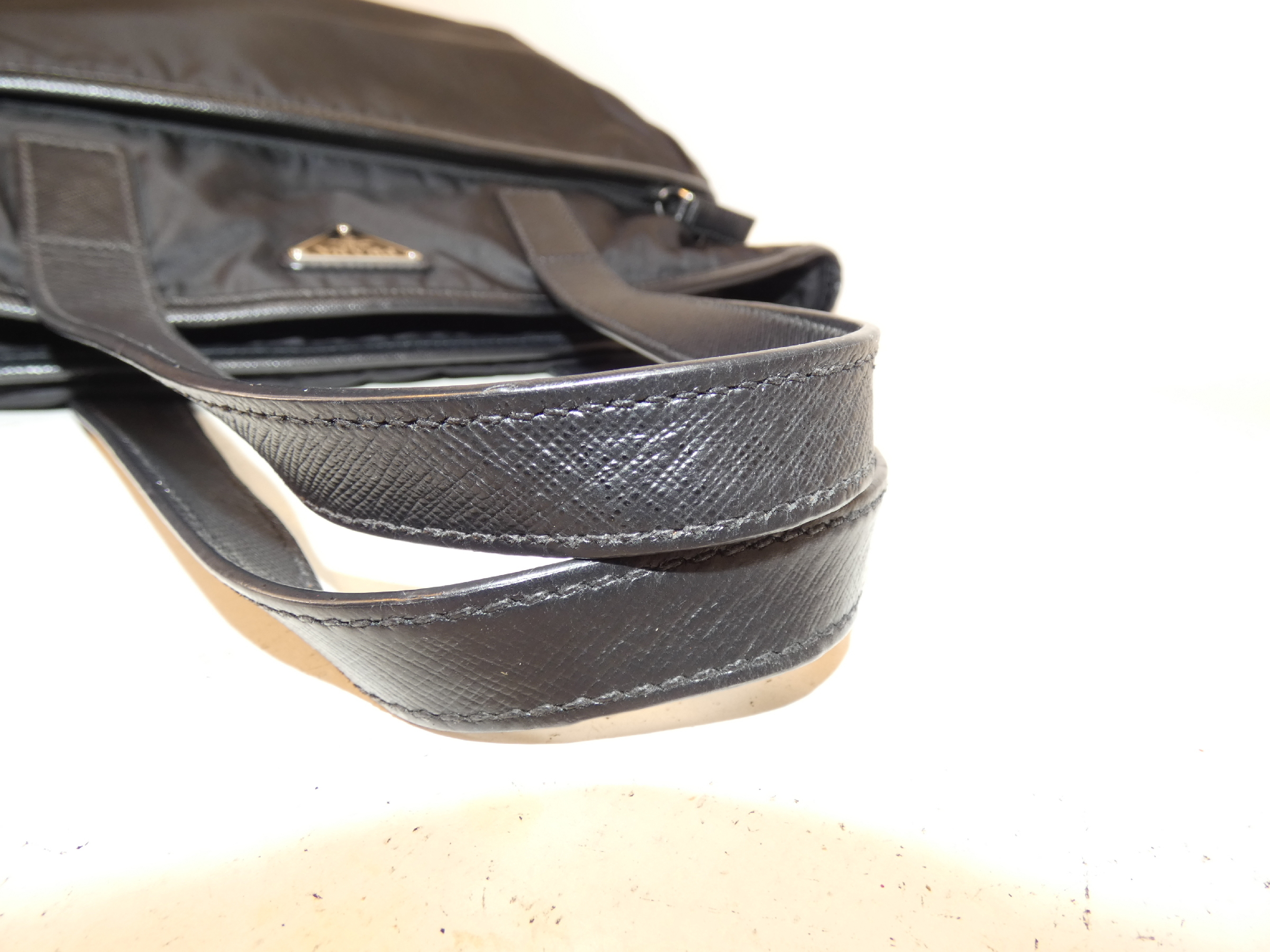 2-way Saffiano Nylon Black Handbag — view 4
