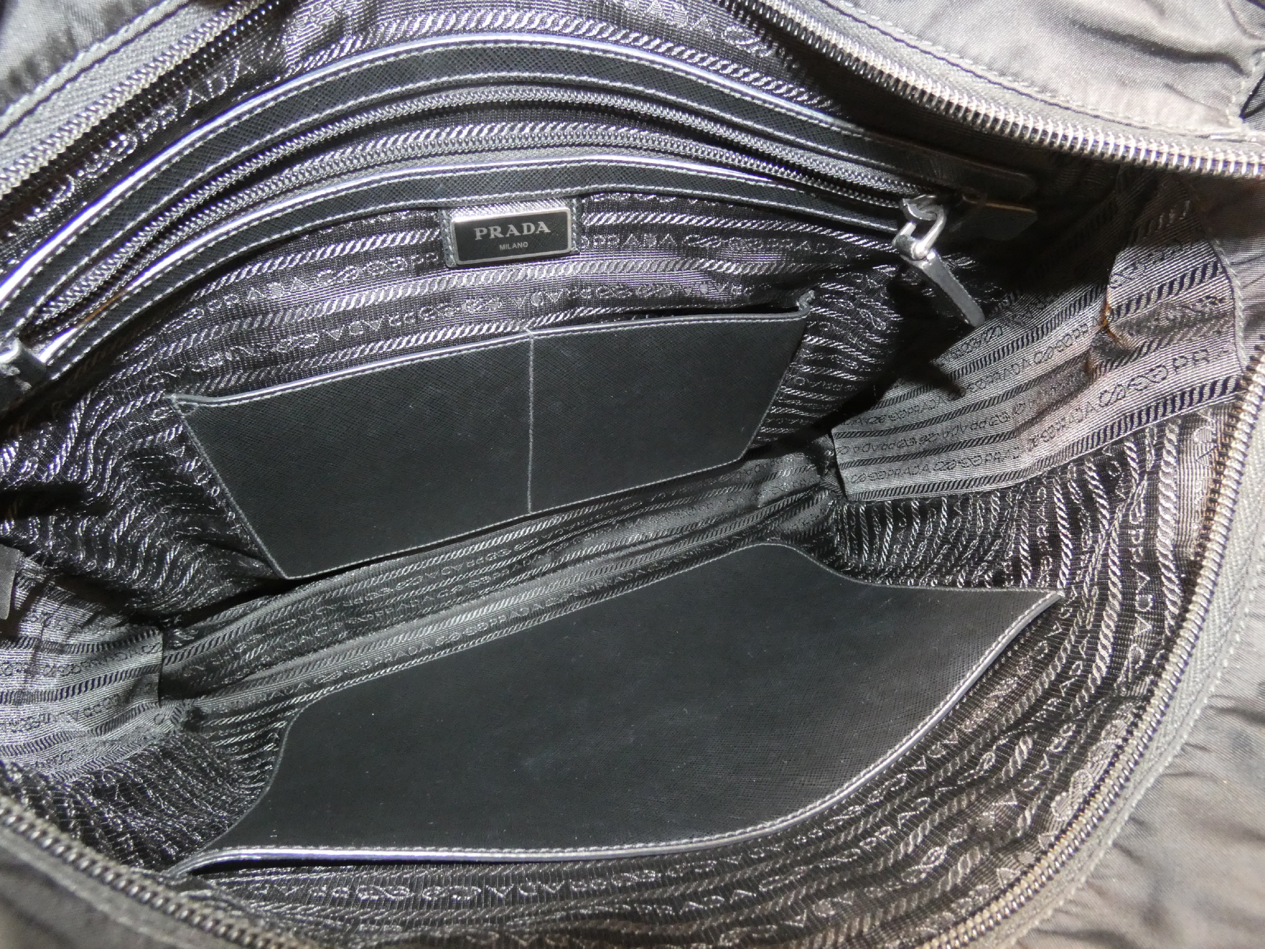 2-way Saffiano Nylon Black Handbag — view 8