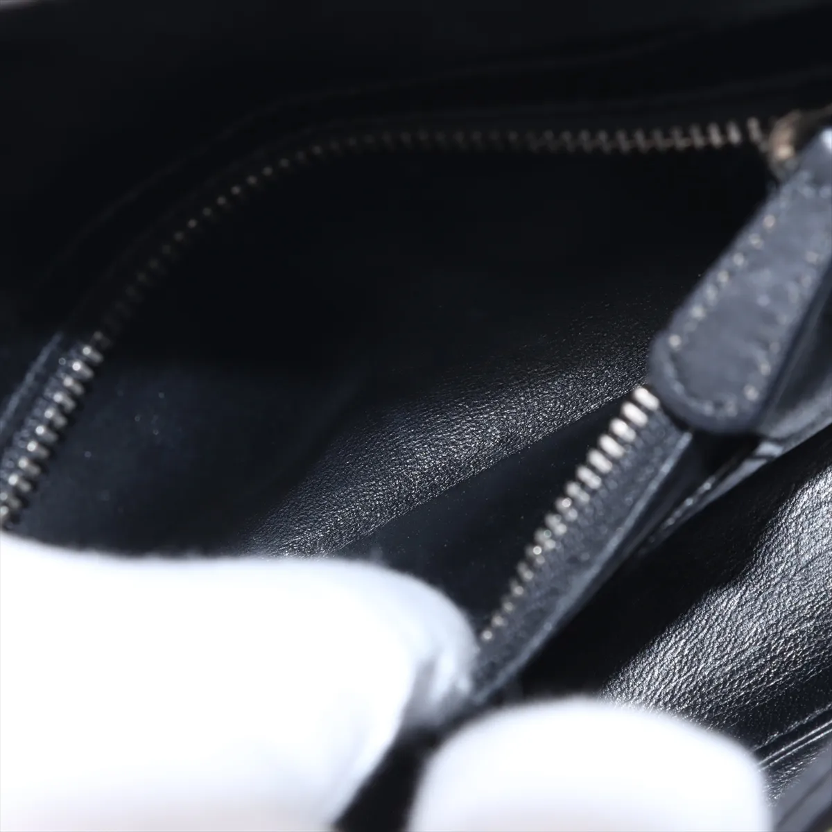 Lady Dior Mini Silk x Leather Handbag Black — view 8