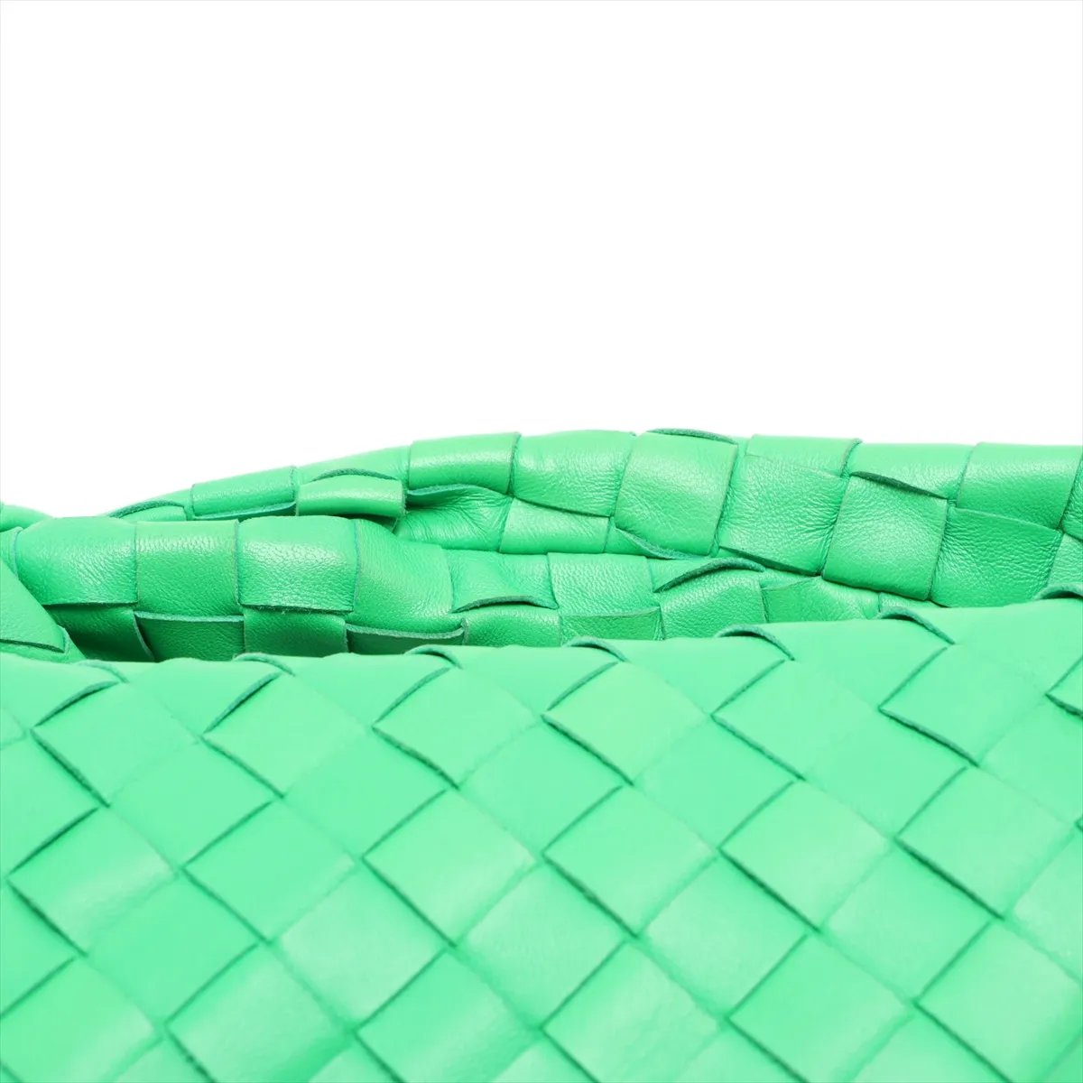 Intrecciato Mini Jodie Leather Handbag, Green — view 6