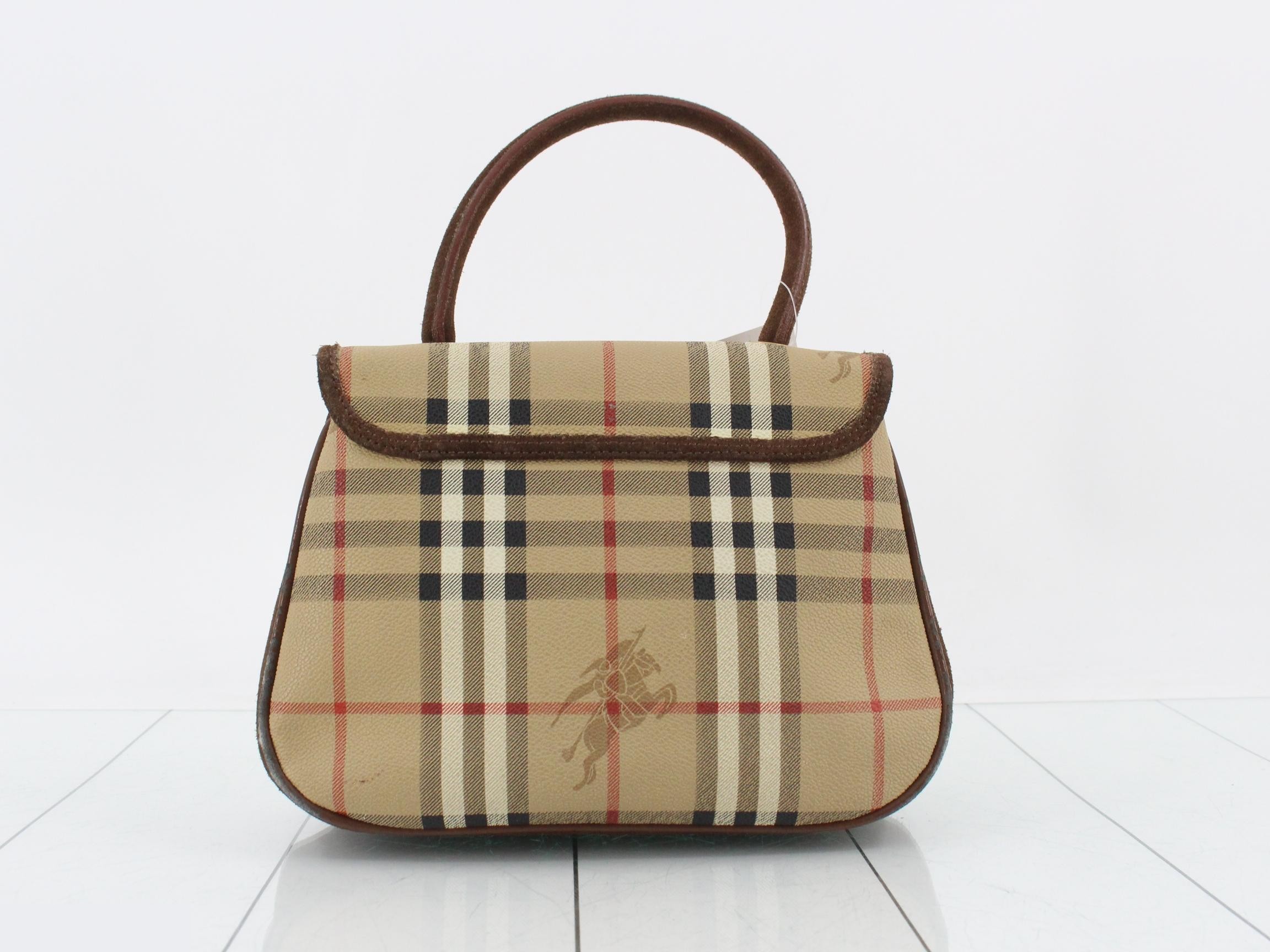 Nova Check 2-Way Bag, PVC x Suede, Beige x Brown — view 2