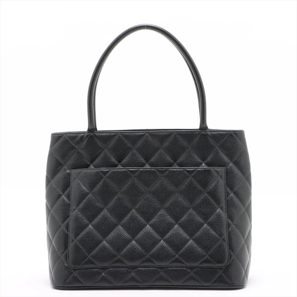 reprint caviar skin tote bag black gold hardware 5694375 5th series — view 2