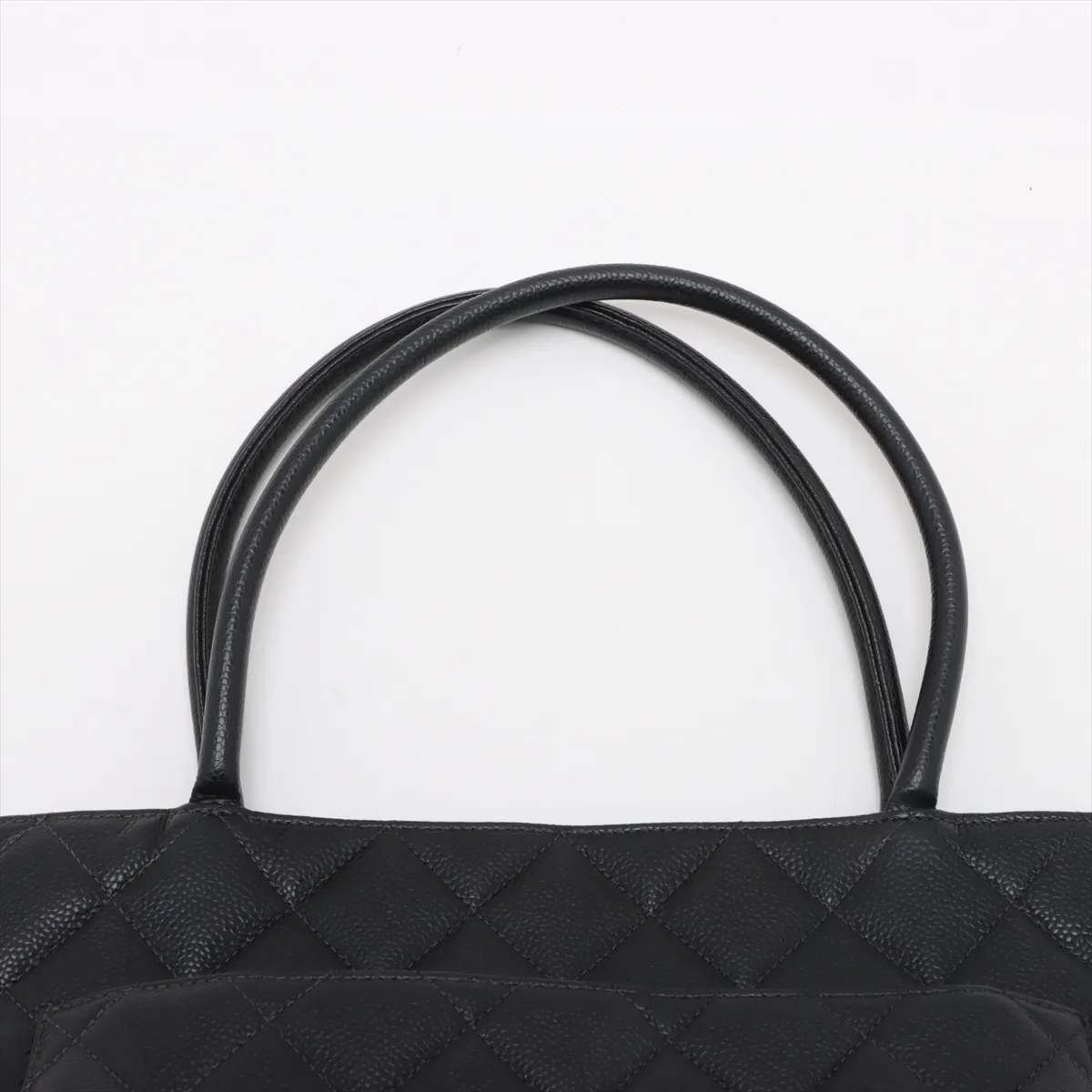 reprint caviar skin tote bag black gold hardware 5694375 5th series — view 6