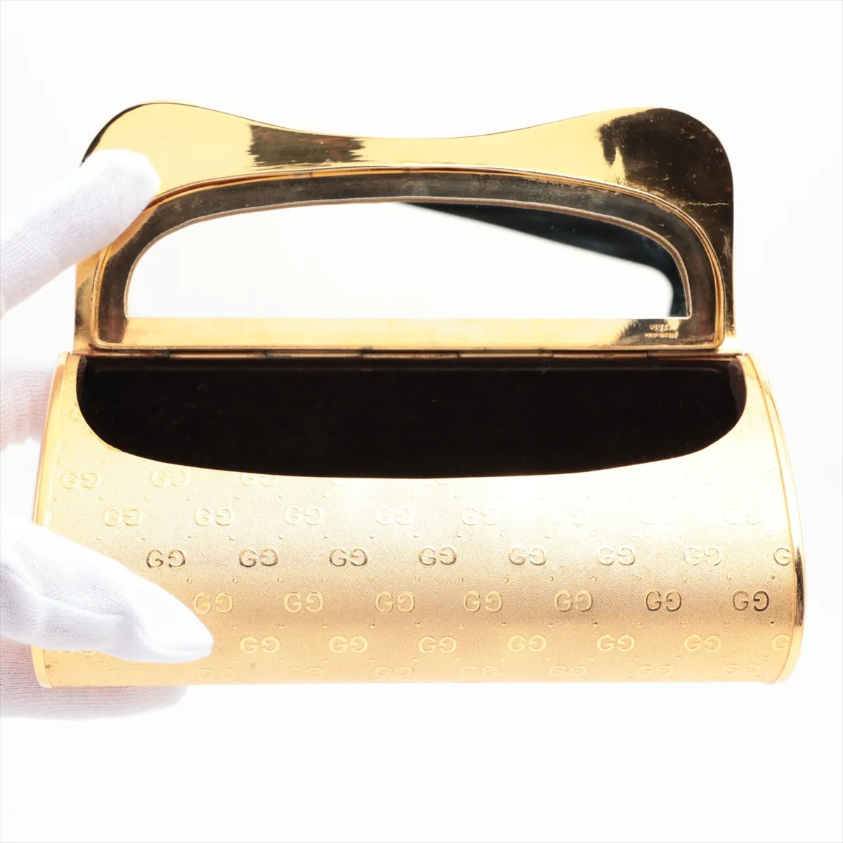 GG Metal Pouch Gold Clutch — view 3