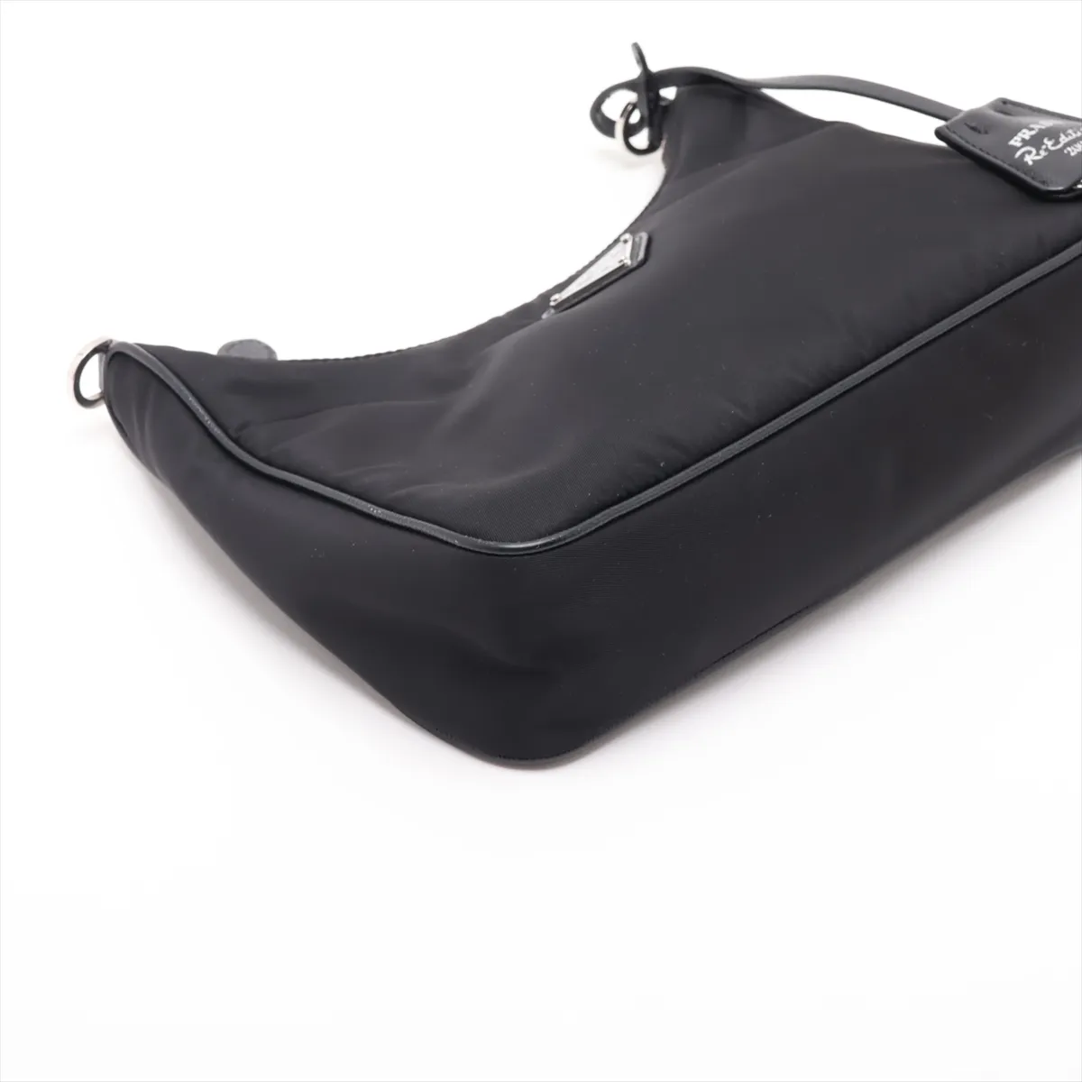 Tessuto Nylon x Leather 2-Way Shoulder Bag, Black — view 4