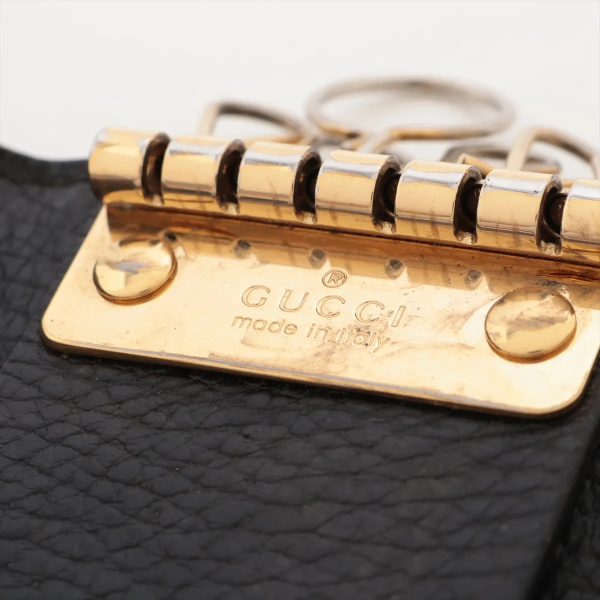 Double G 456118 PVC x Leather Key Case Black — view 5