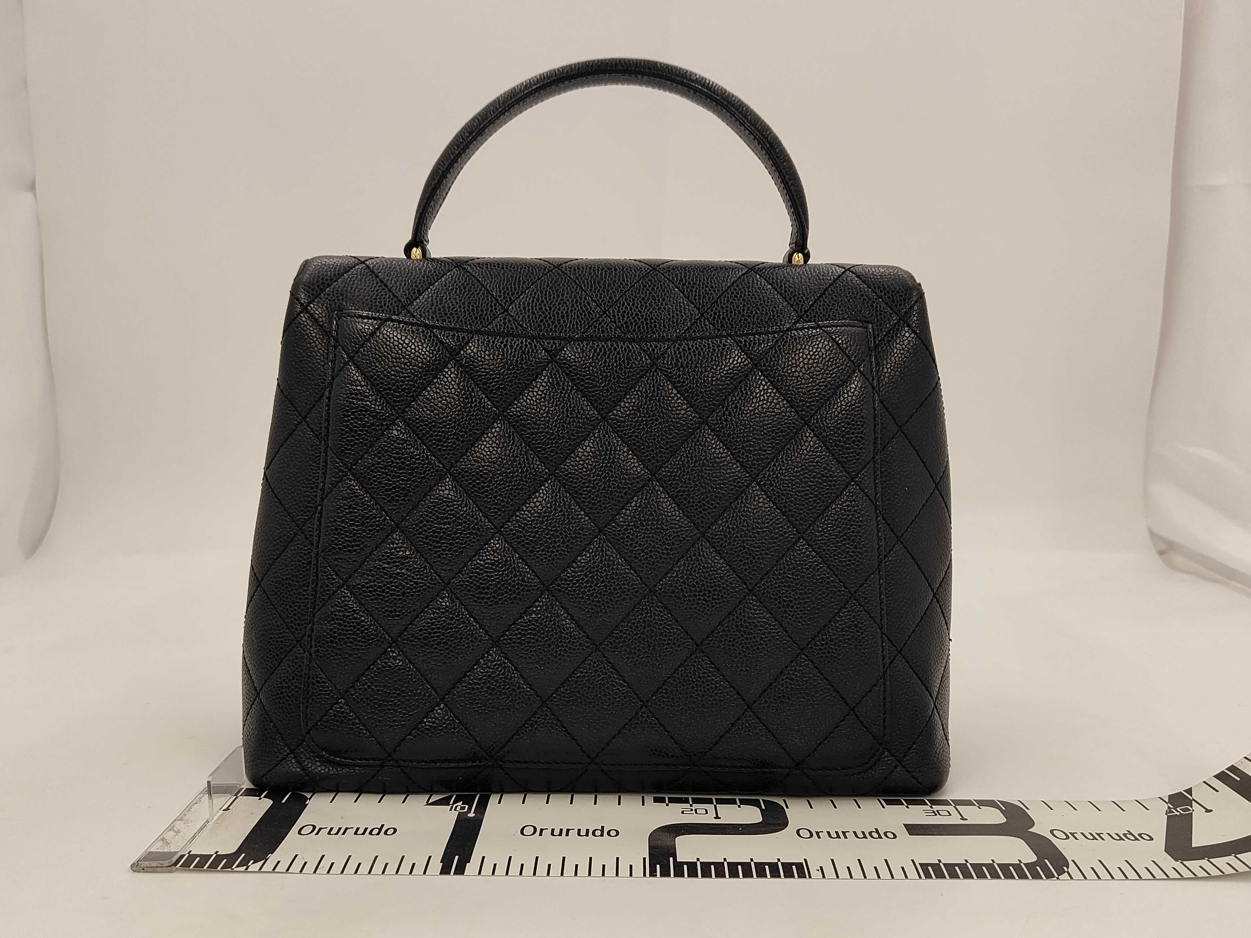 Matelassé Coco Mark Caviar Skin Handbag — view 2