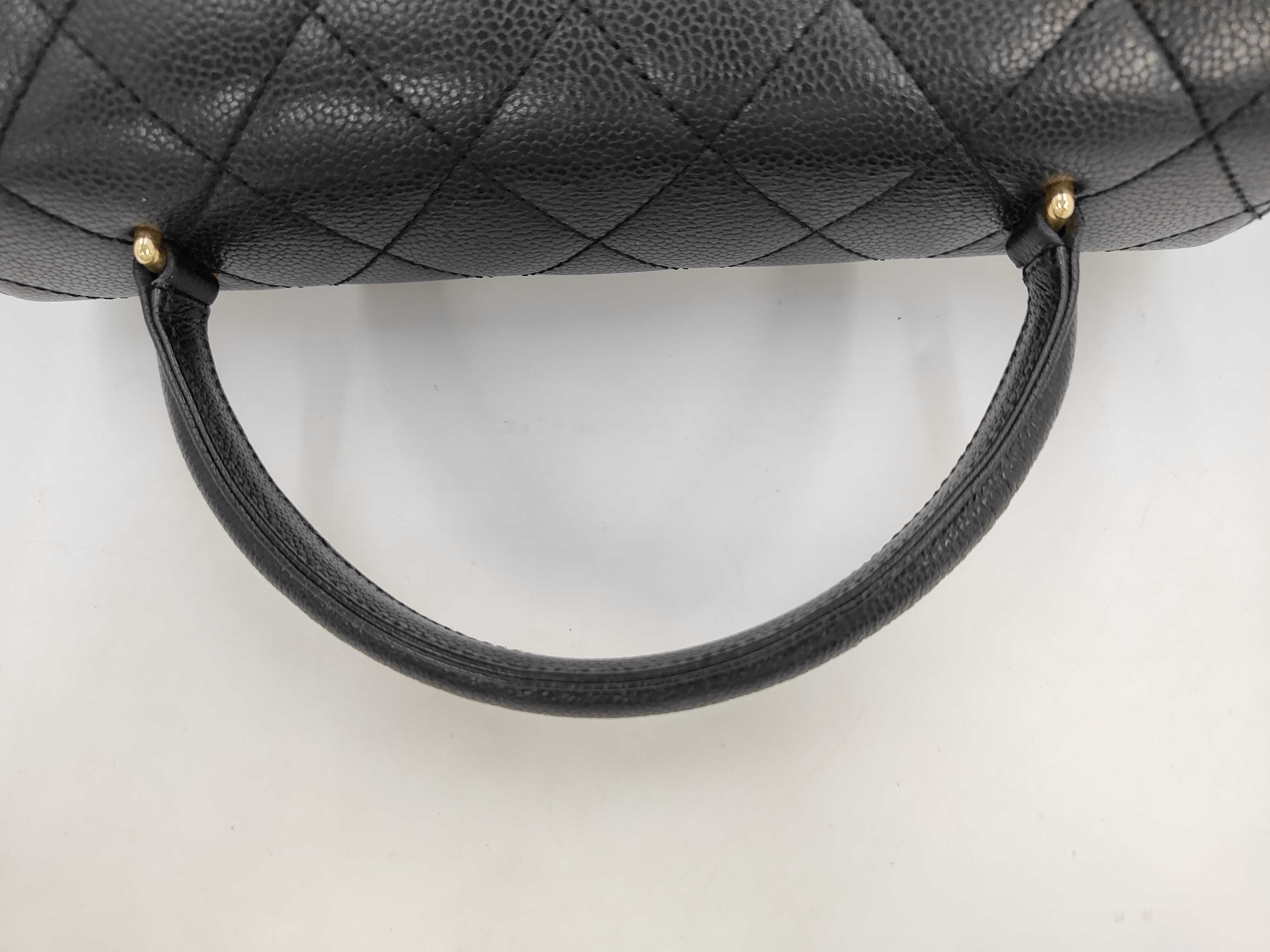 Matelassé Coco Mark Caviar Skin Handbag — view 5
