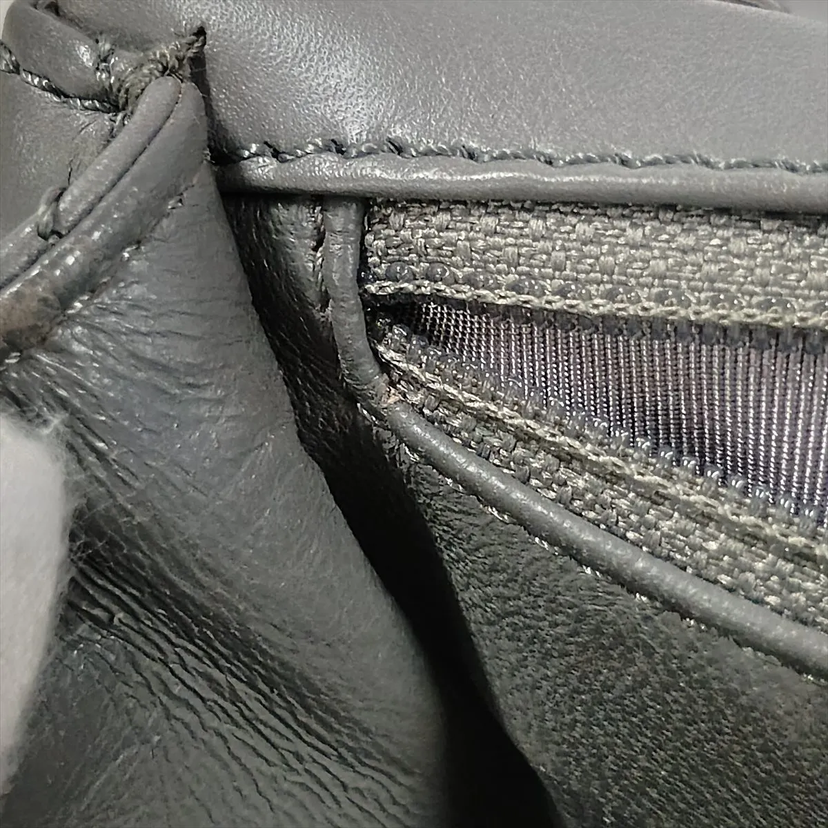 Matelassé 2.55 Vintage Calf Single Flap Double Chain Bag, Gray with Gunmetal Hardware, 12398262, Serial Number 12 — view 12