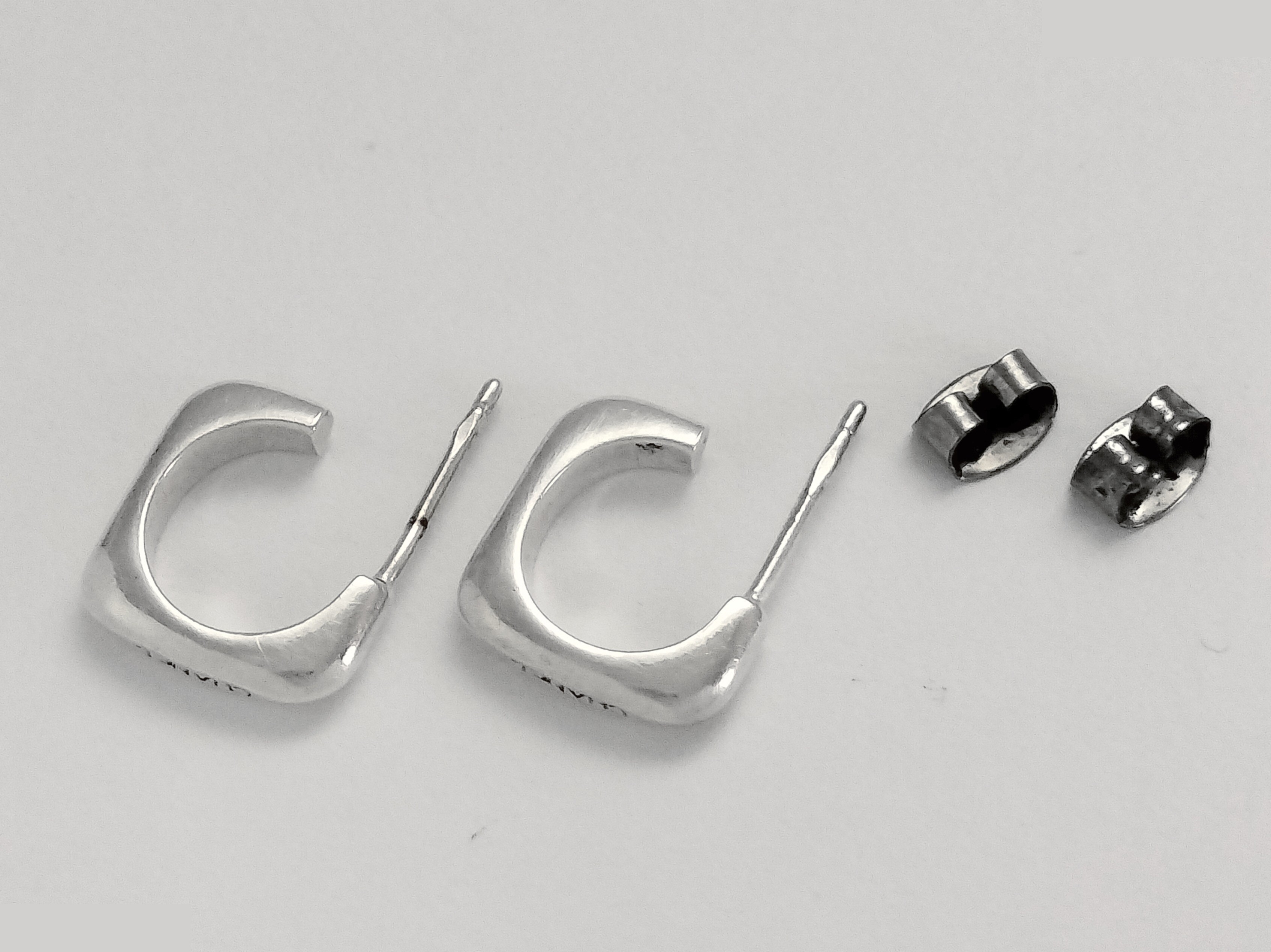 Logo Silver Earrings — view 2