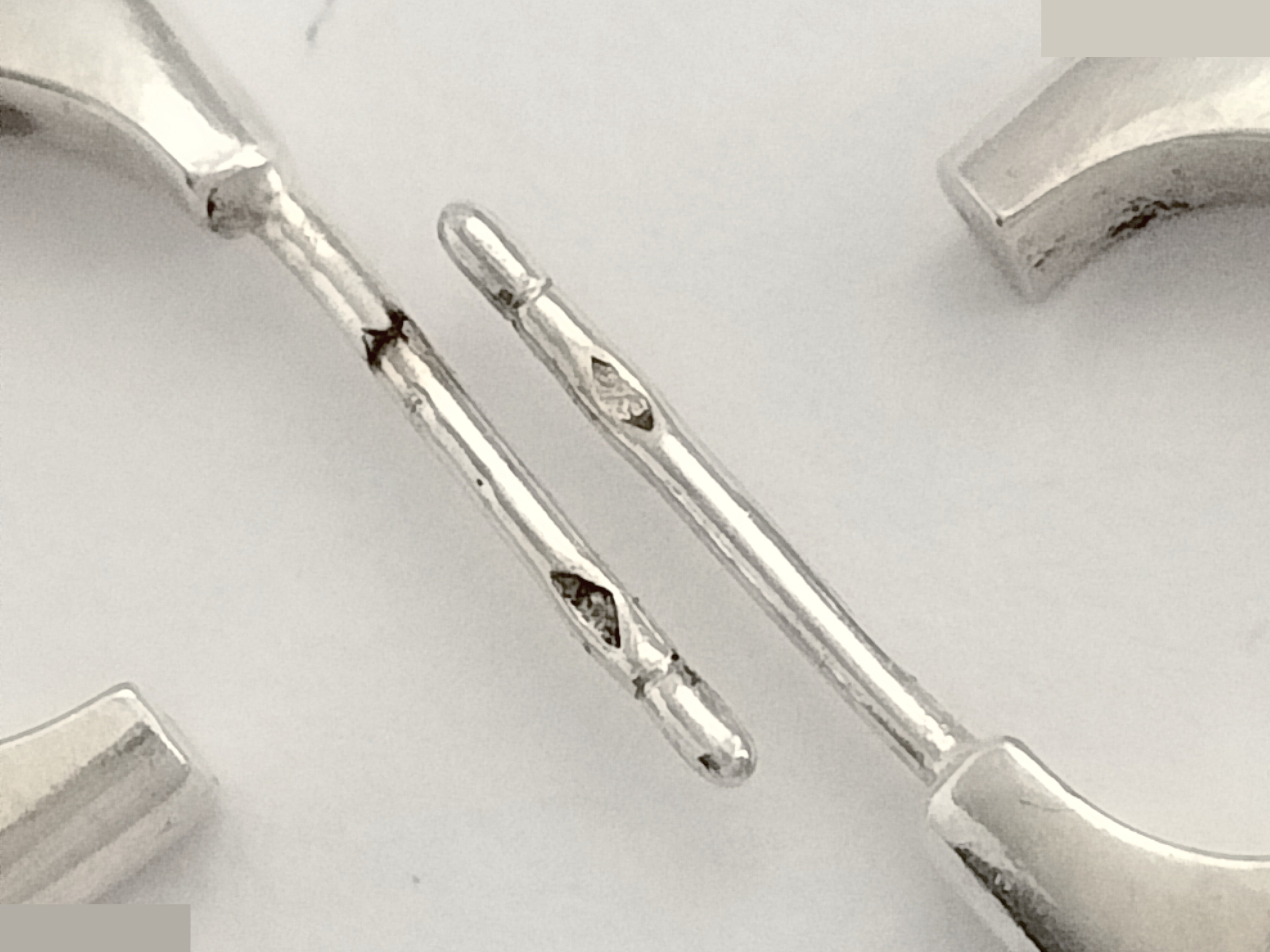 Logo Silver Earrings — view 3