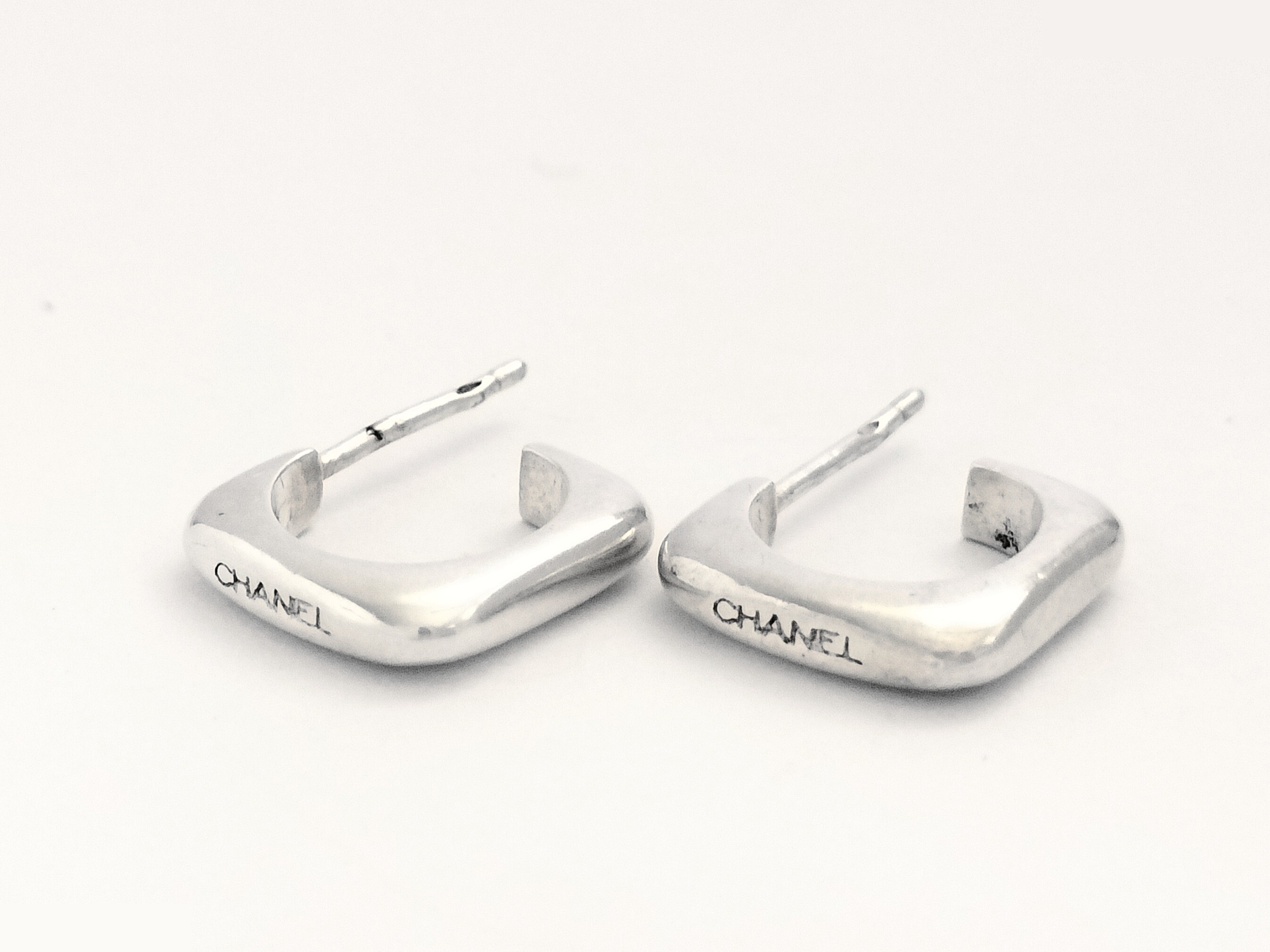 Logo Silver Earrings — view 6