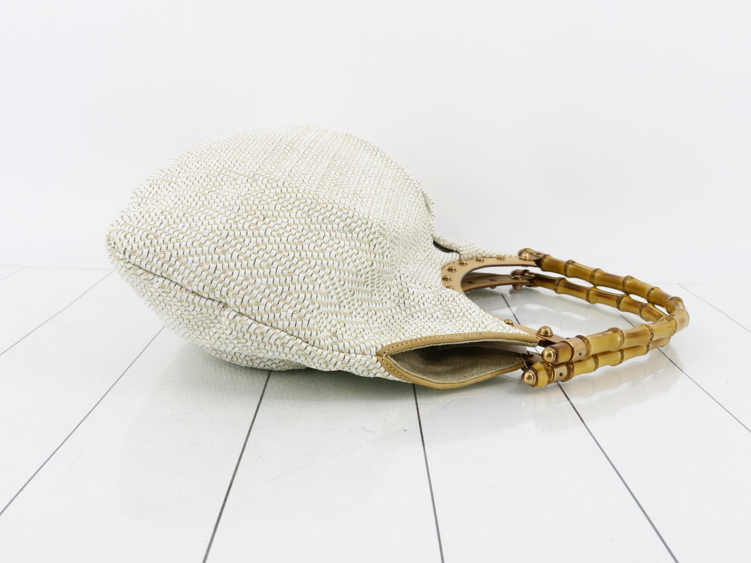 Bamboo studded shoulder bag — view 3