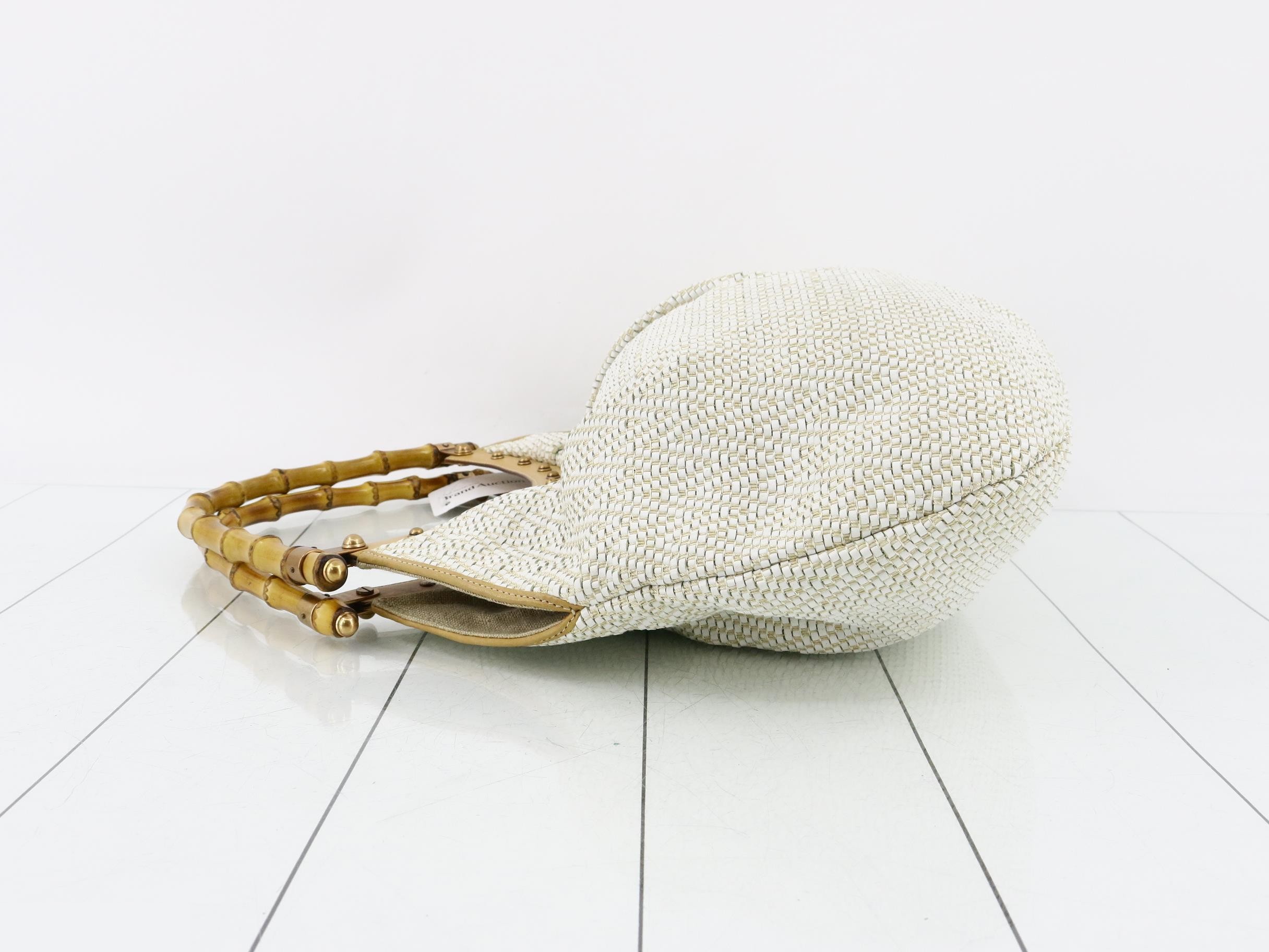 Bamboo studded shoulder bag — view 4