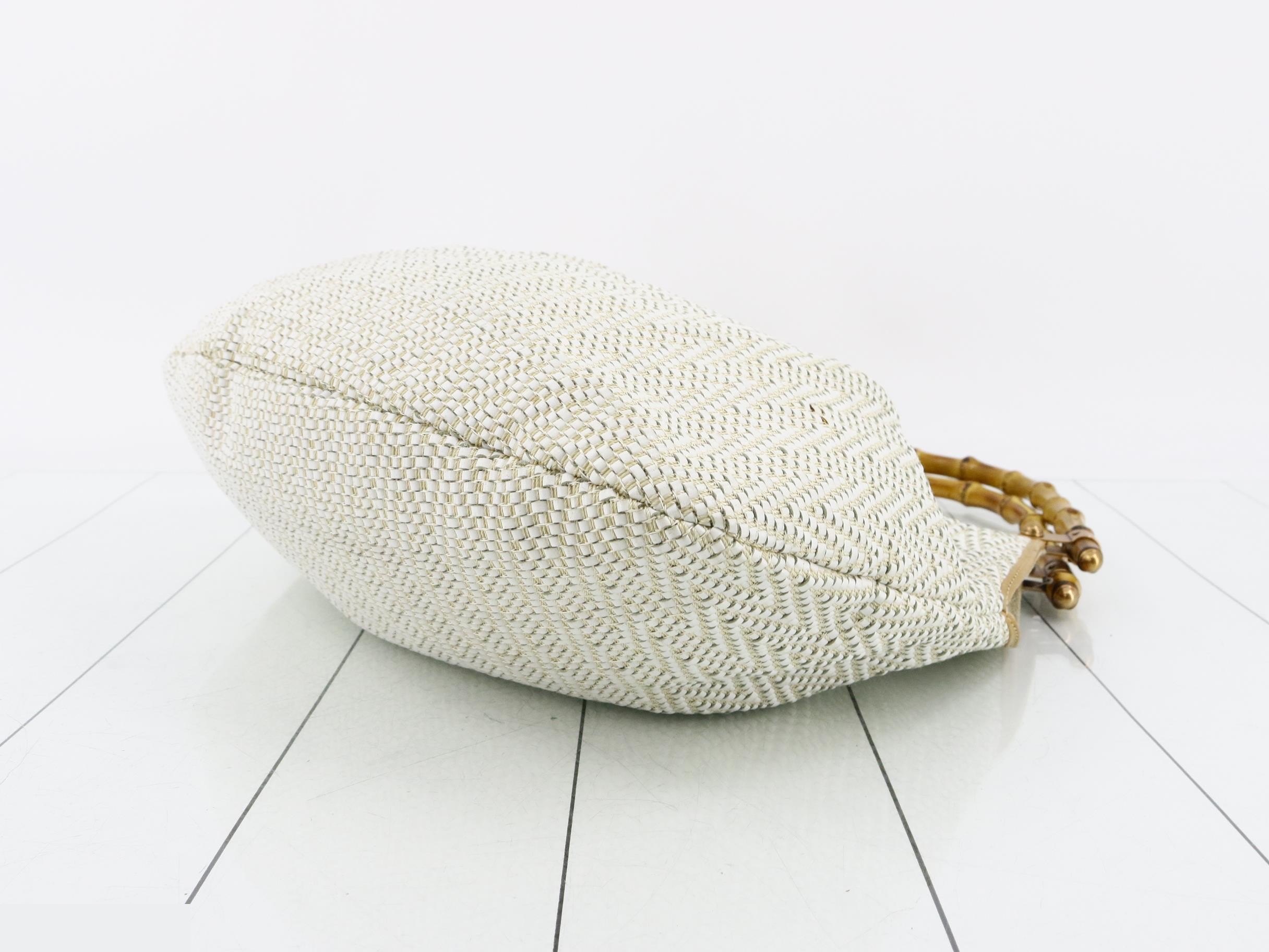 Bamboo studded shoulder bag — view 6