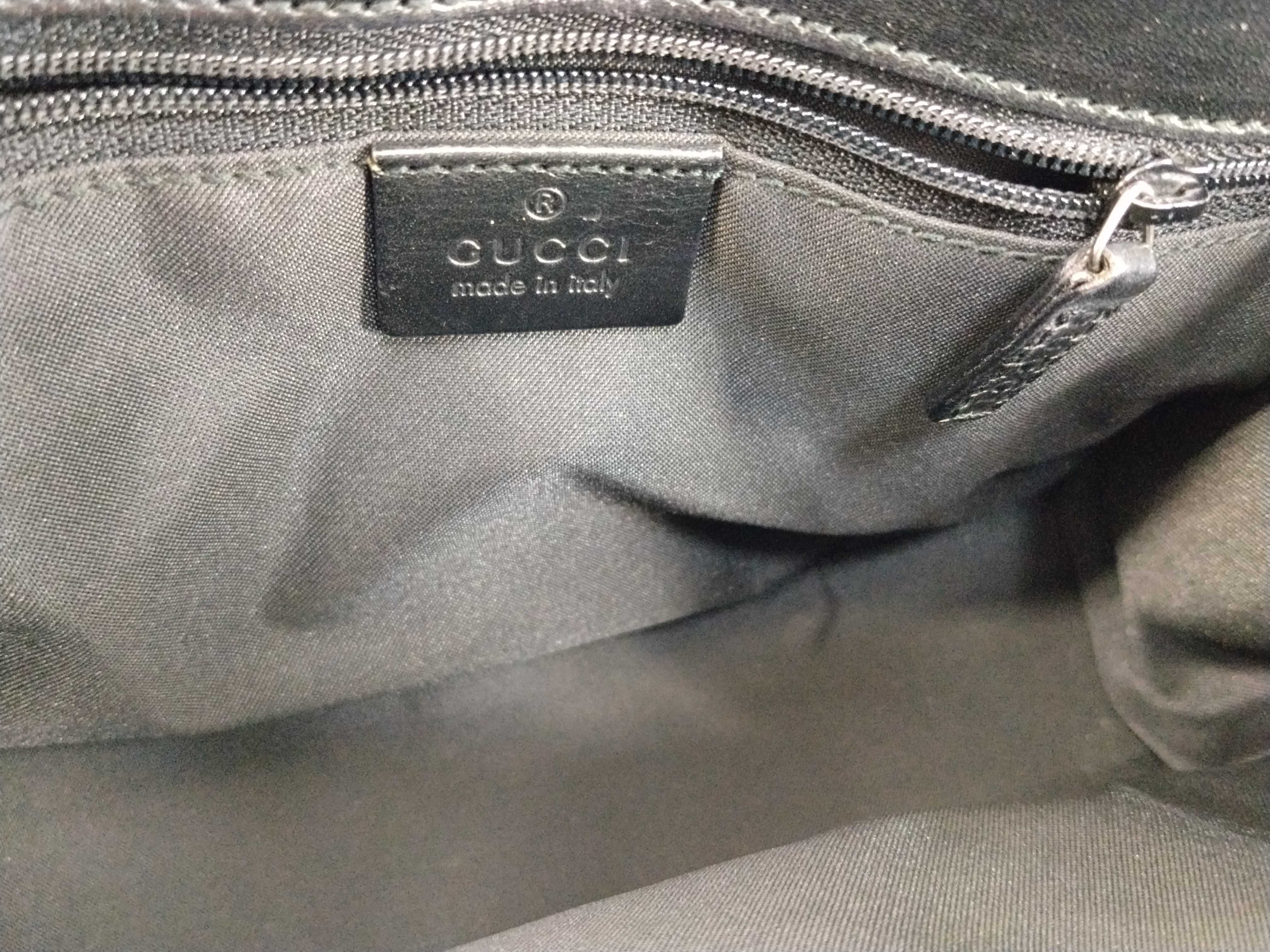 Jackie Canvas x Leather Handbag, Black — view 12