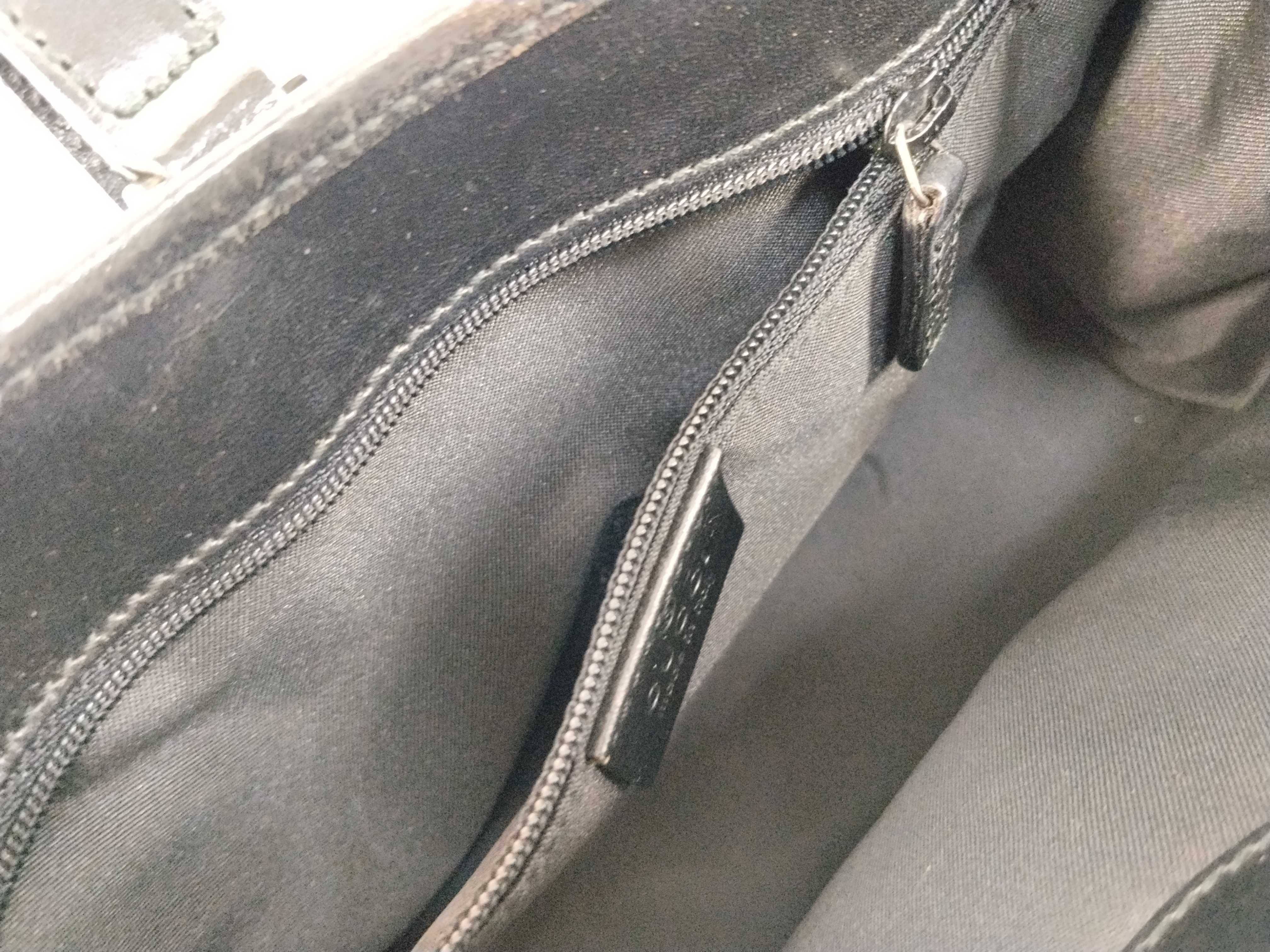 Jackie Canvas x Leather Handbag, Black — view 13