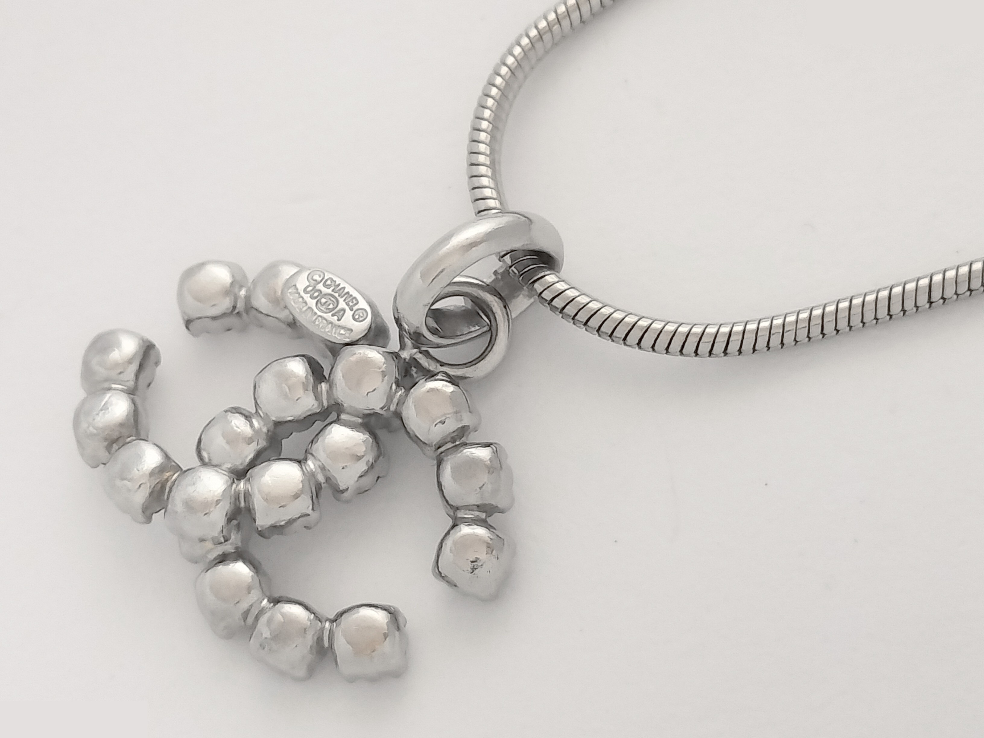 Coco Rhinestone Silver Necklace, Chain approx. 42cm — view 3