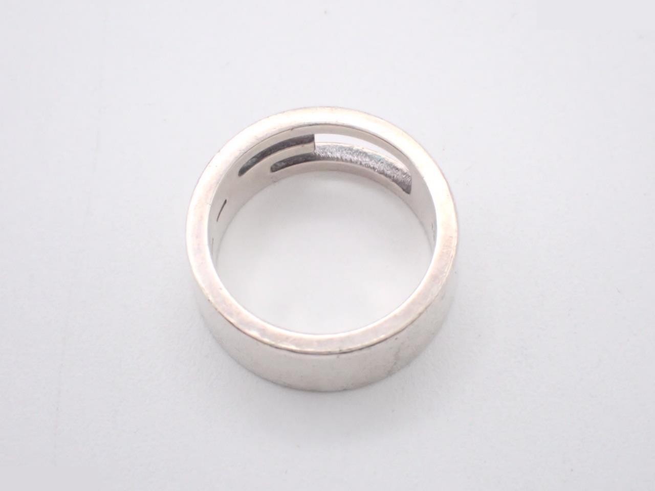 Branded G Ring Engraved 13 Actual Size #12 Ag925 7.4g — view 3