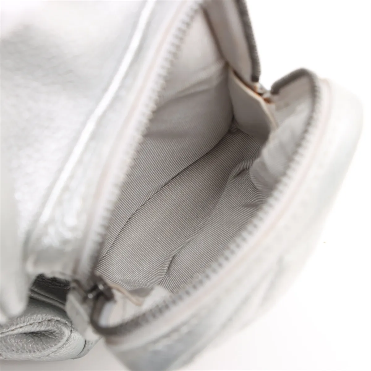 Matelasse Leather Chain Backpack Silver Gunmetal Metal Fittings 22288328 22nd Series — view 11