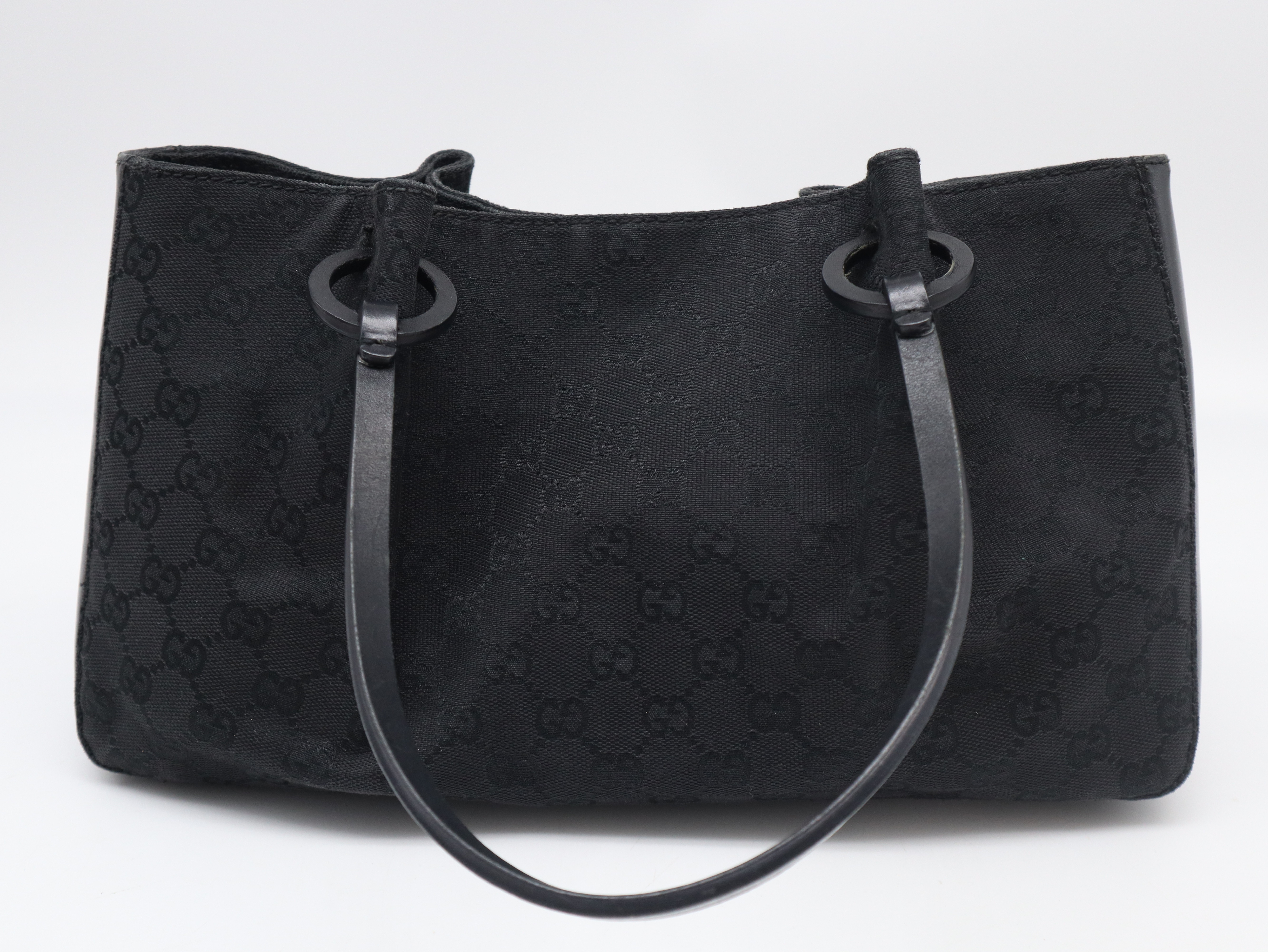 94898GG Canvas Tote Bag, Black, with Dust Bag. — view 2