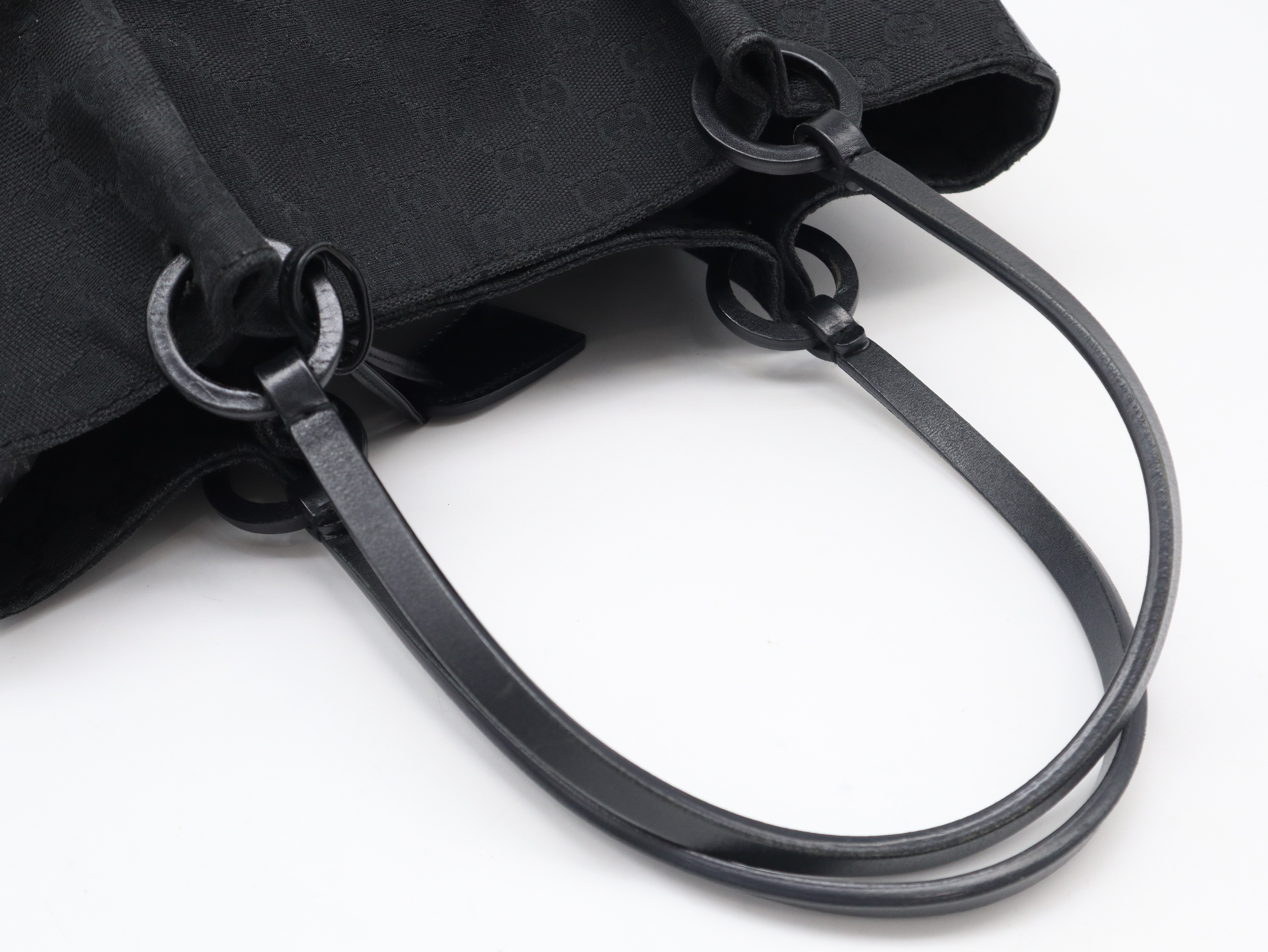 94898GG Canvas Tote Bag, Black, with Dust Bag. — view 6