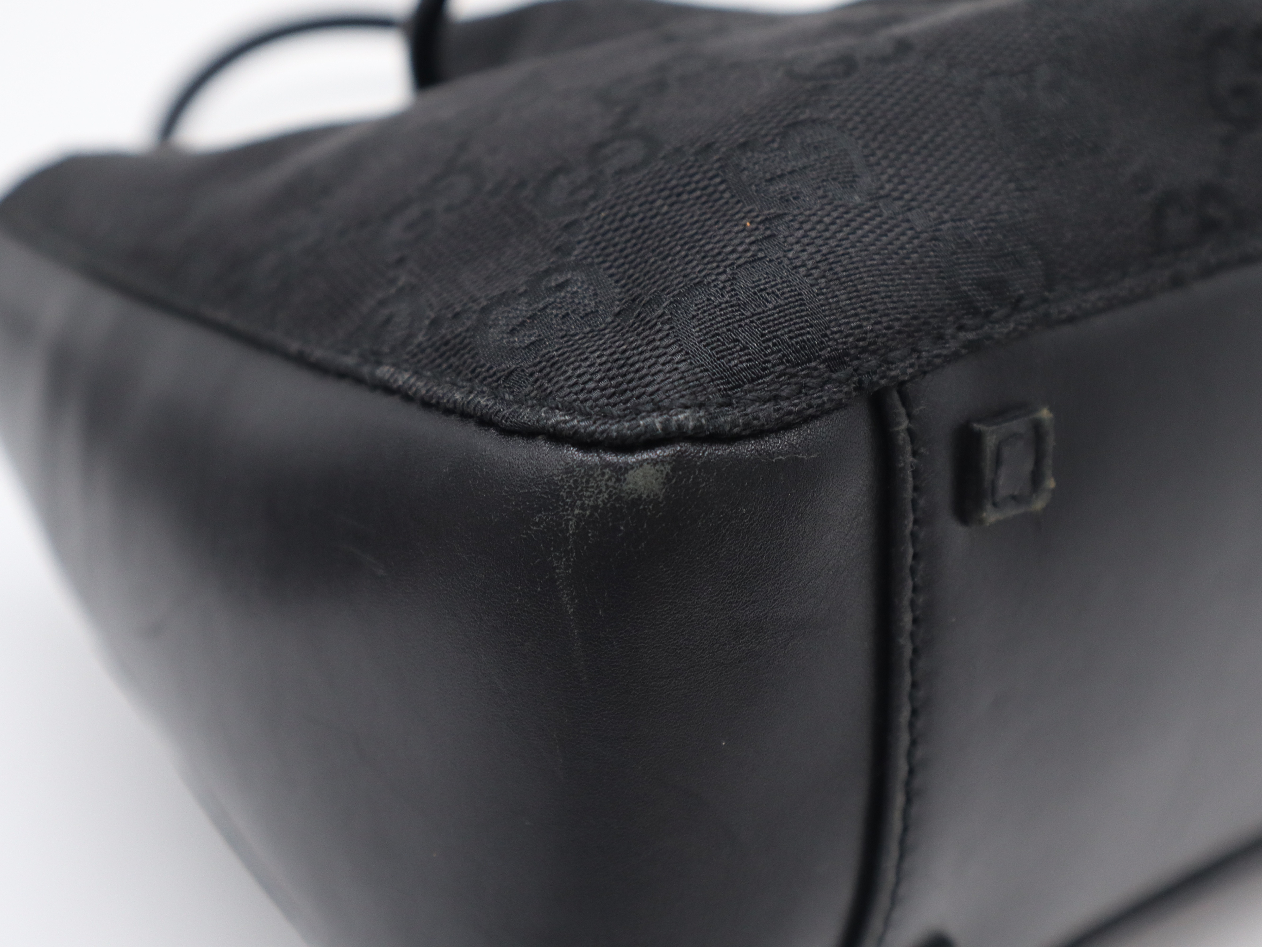 94898GG Canvas Tote Bag, Black, with Dust Bag. — view 7