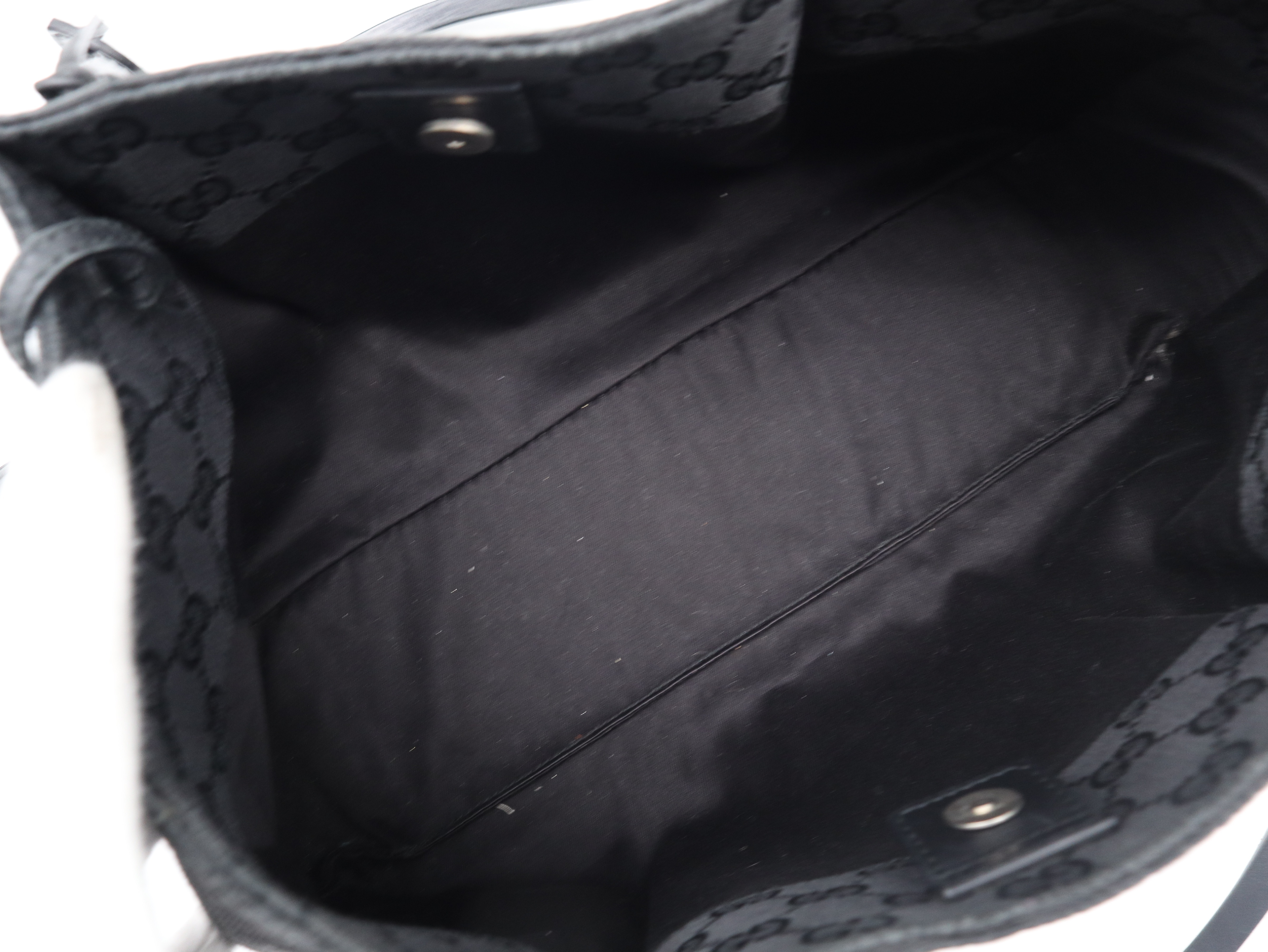 94898GG Canvas Tote Bag, Black, with Dust Bag. — view 8