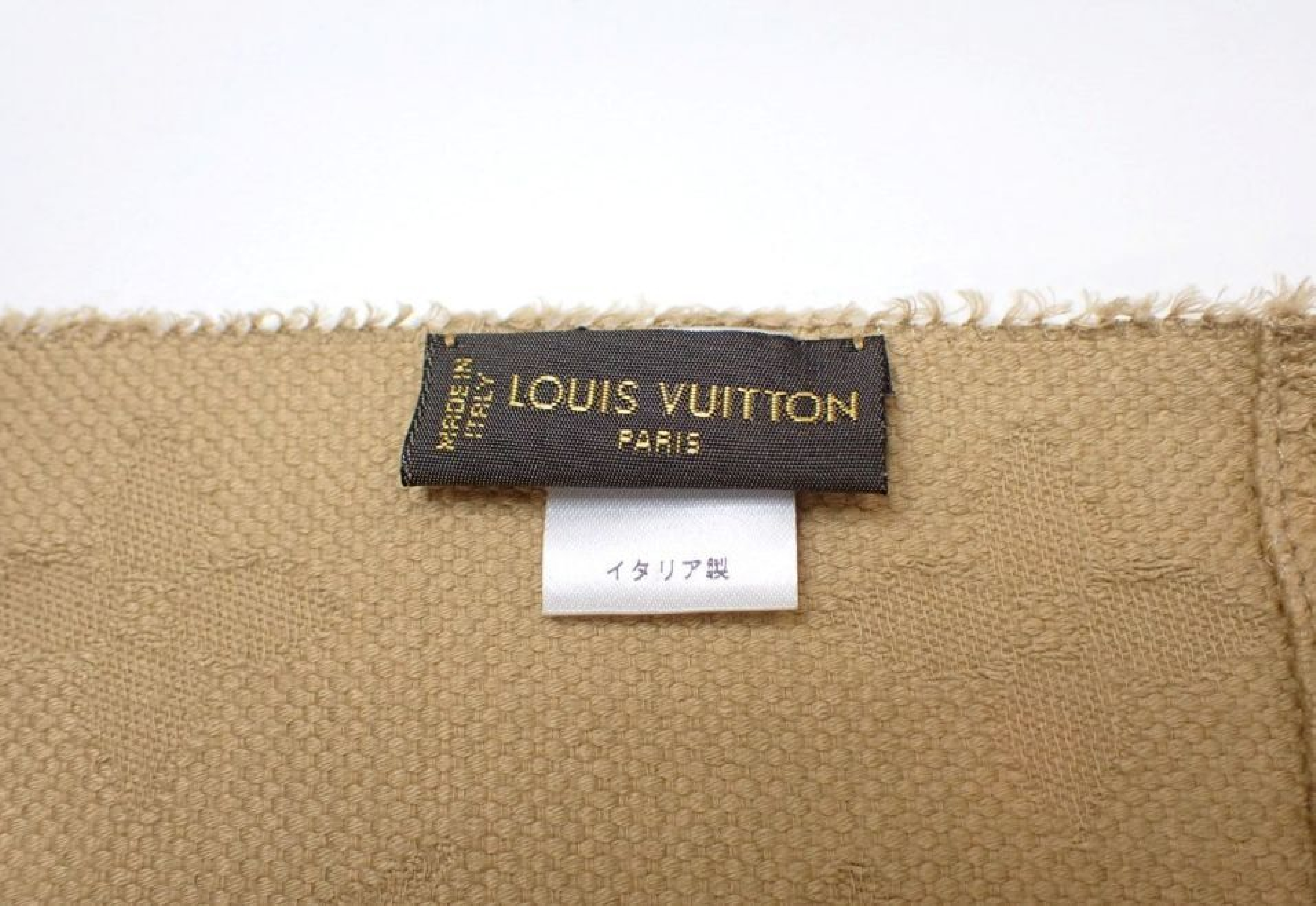 Monogram Fringe Cotton Silk Long Scarf (with domestic tags) Other accessories — view 4