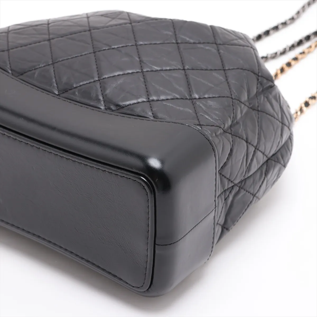 Gabrielle de Chanel Vintage Calfskin Chain Backpack, Black with Gold and Silver Hardware, 26609693, Serial Number 26 — view 3