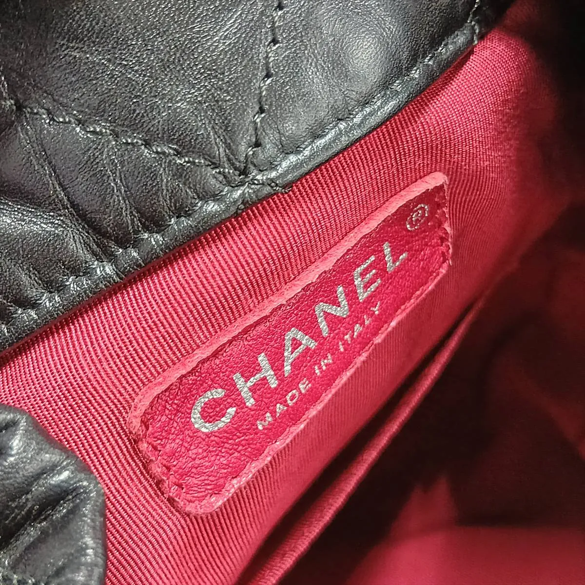 Gabrielle de Chanel Vintage Calfskin Chain Backpack, Black with Gold and Silver Hardware, 26609693, Serial Number 26 — view 10
