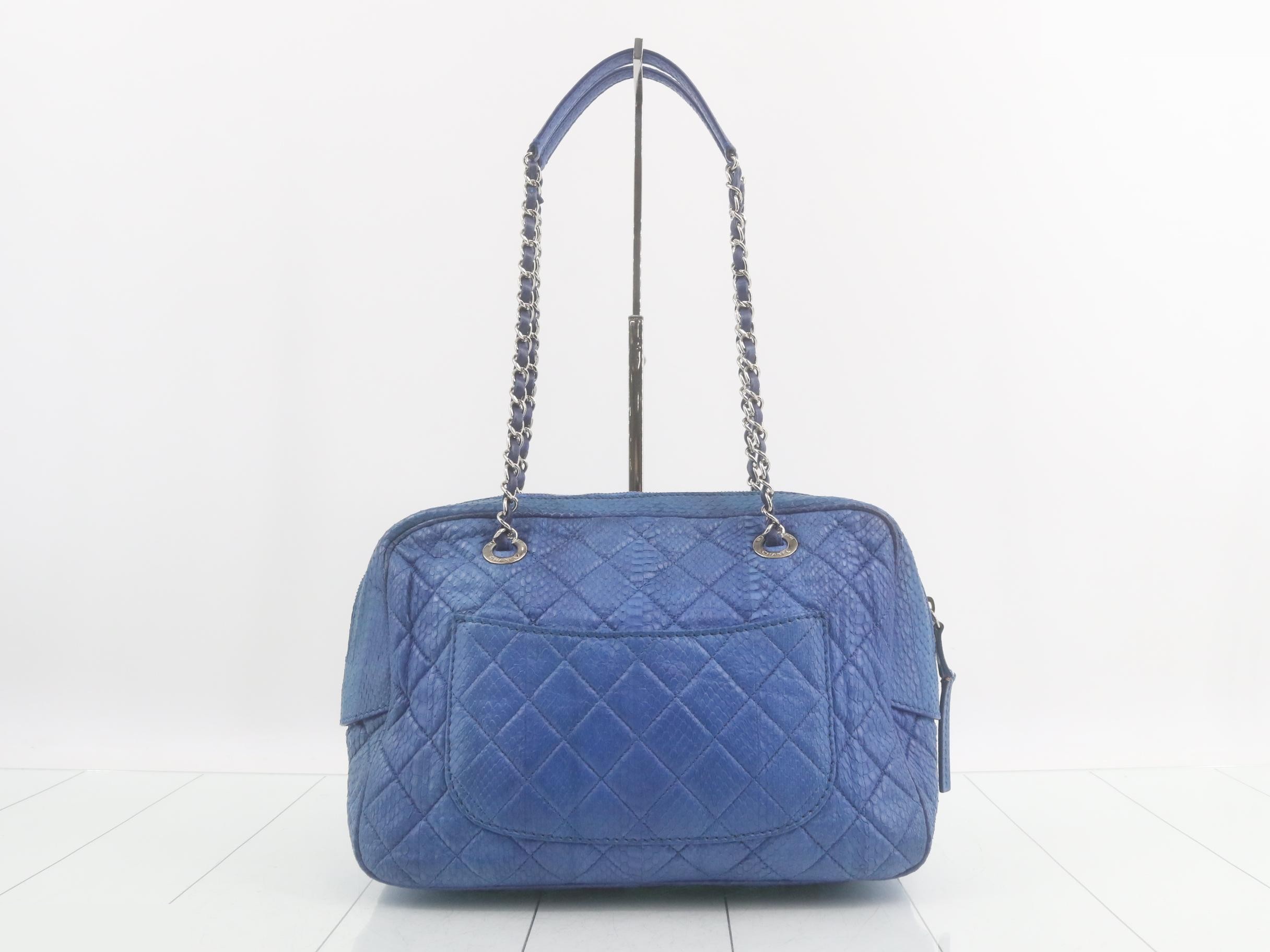 Matelassé Python Shoulder Bag — view 2