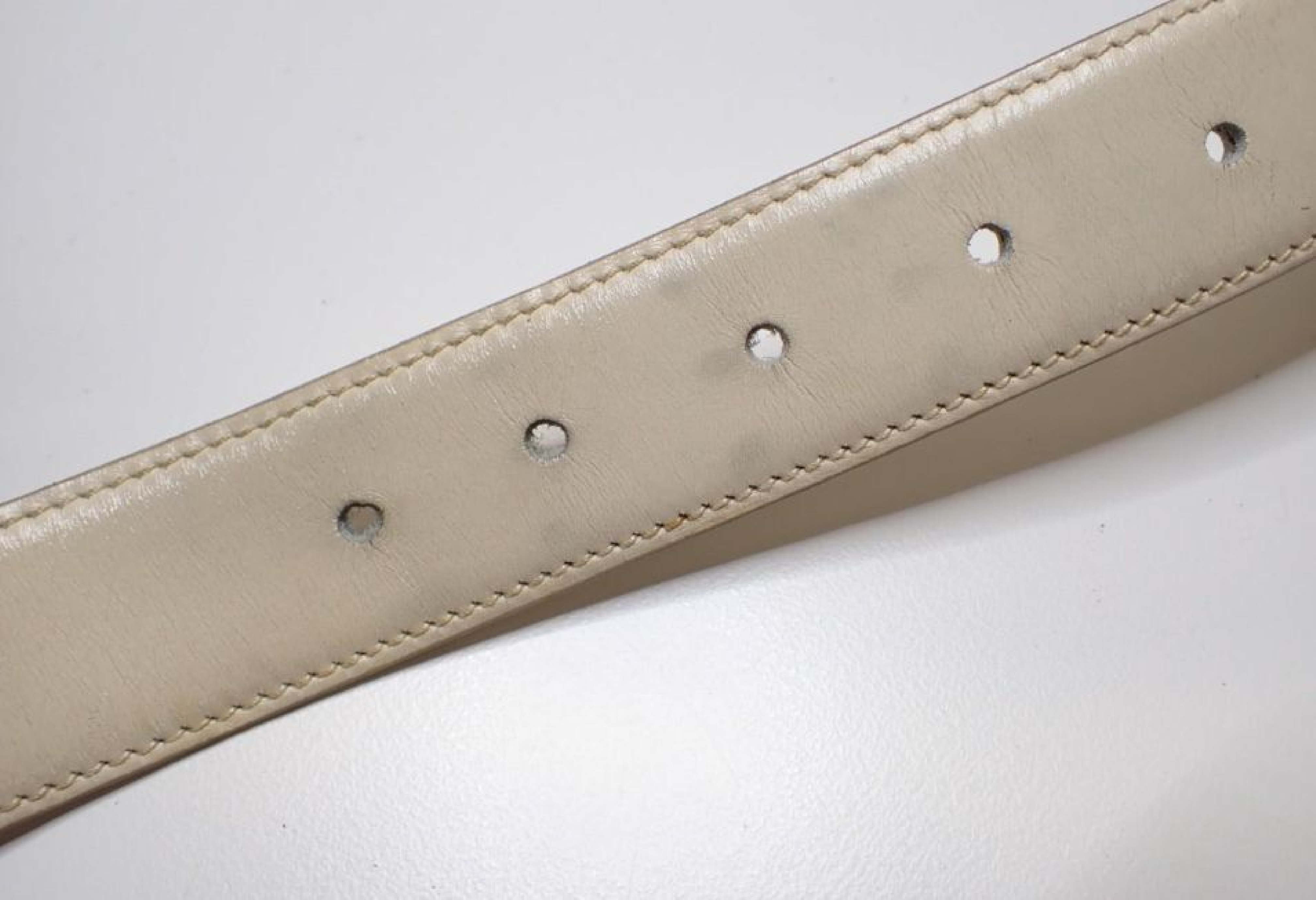 Leather Belt with Equestrian Buckle Motif (Size 90) — view 4