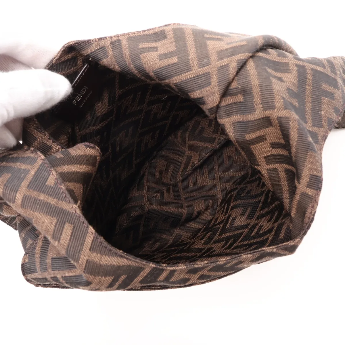Zucca Mini Shopper 7VA627 Canvas Handbag Brown — view 5