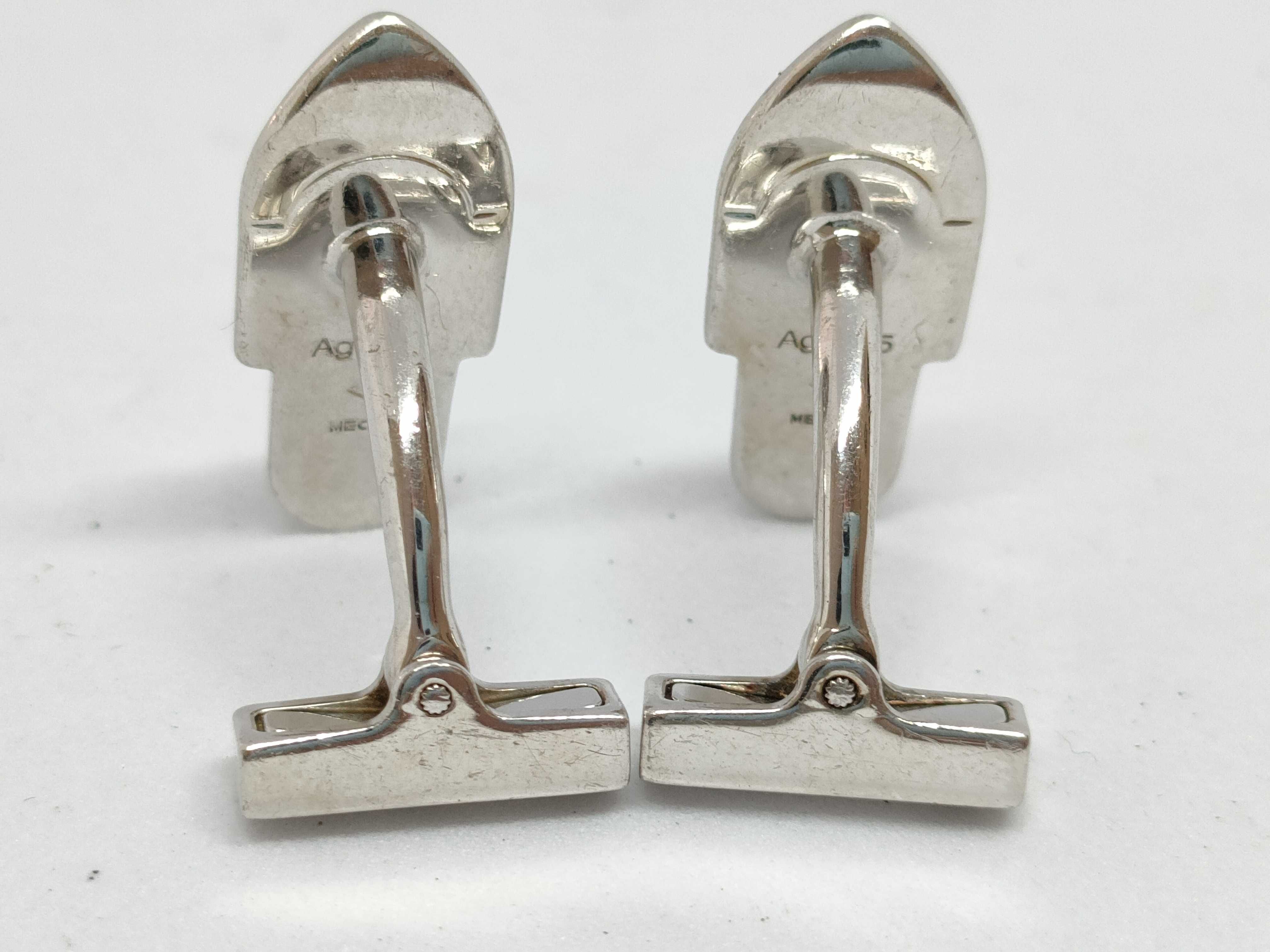 M64496 SV925 Silver Bouton Demanchette Señor Cufflinks Tie Clip & Cufflinks — view 3
