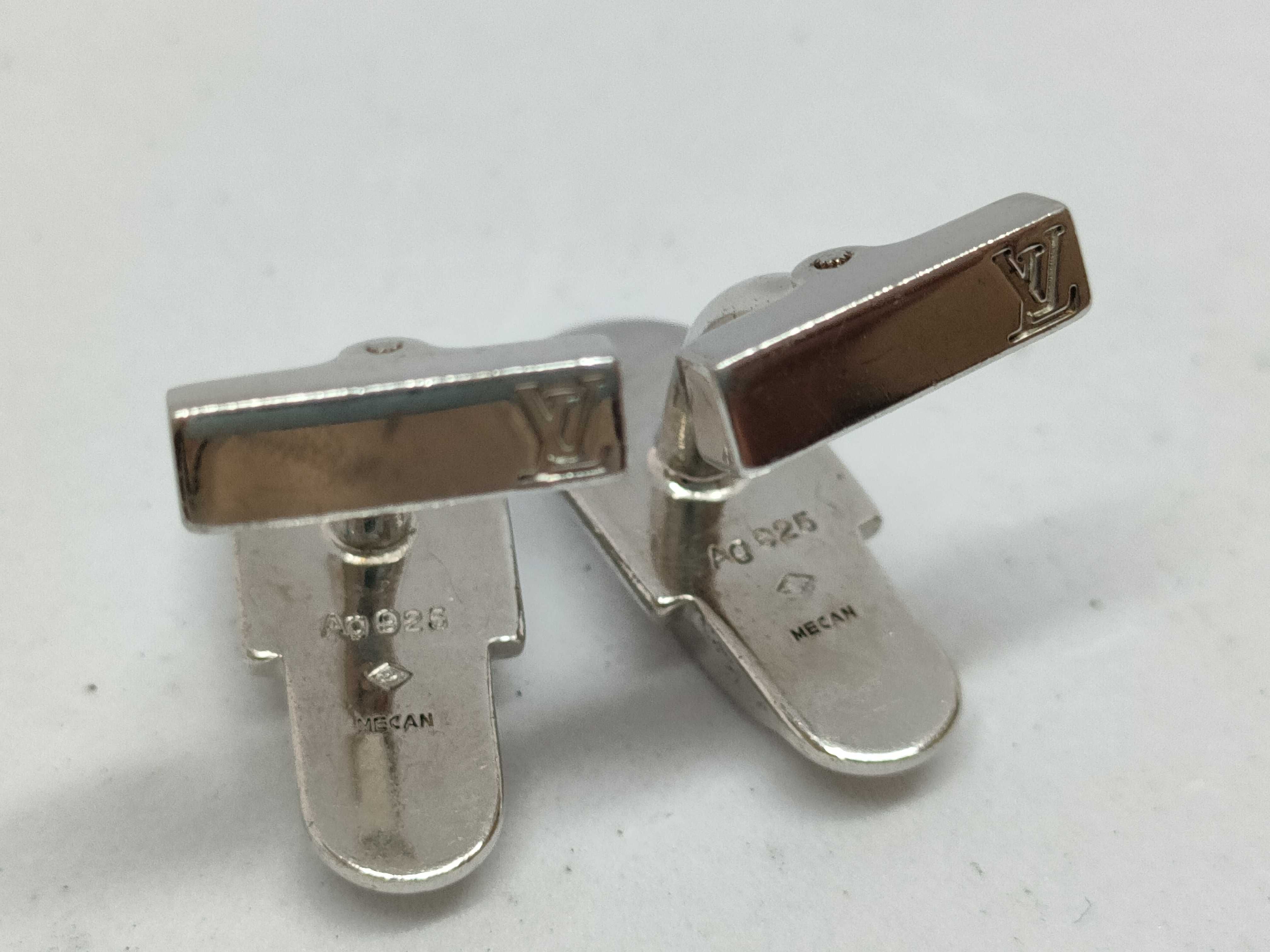 M64496 SV925 Silver Bouton Demanchette Señor Cufflinks Tie Clip & Cufflinks — view 5