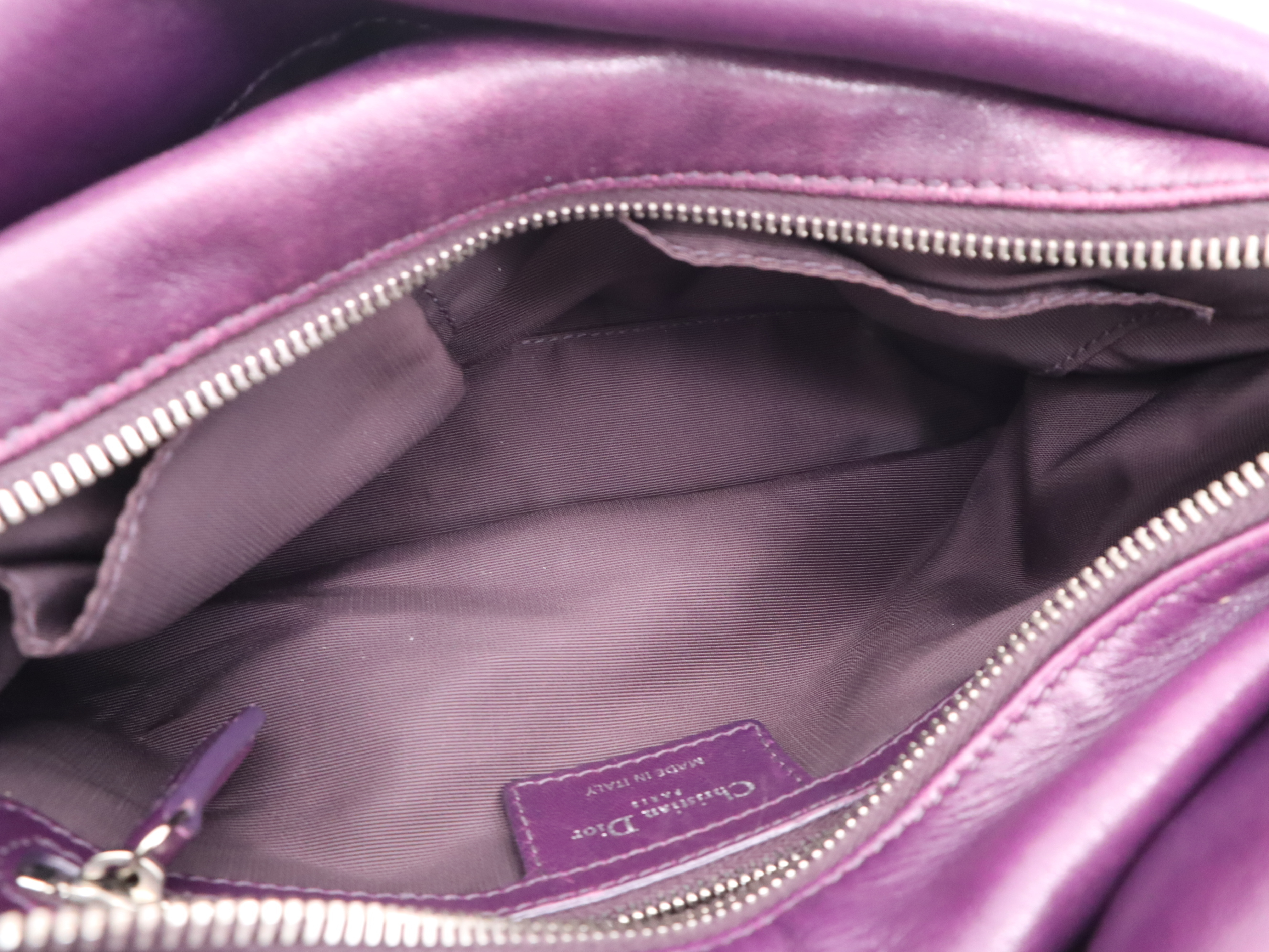 Leather Granville 2-way Bag, Purple, Silver Hardware, with Shoulder Strap, Handbag — view 13