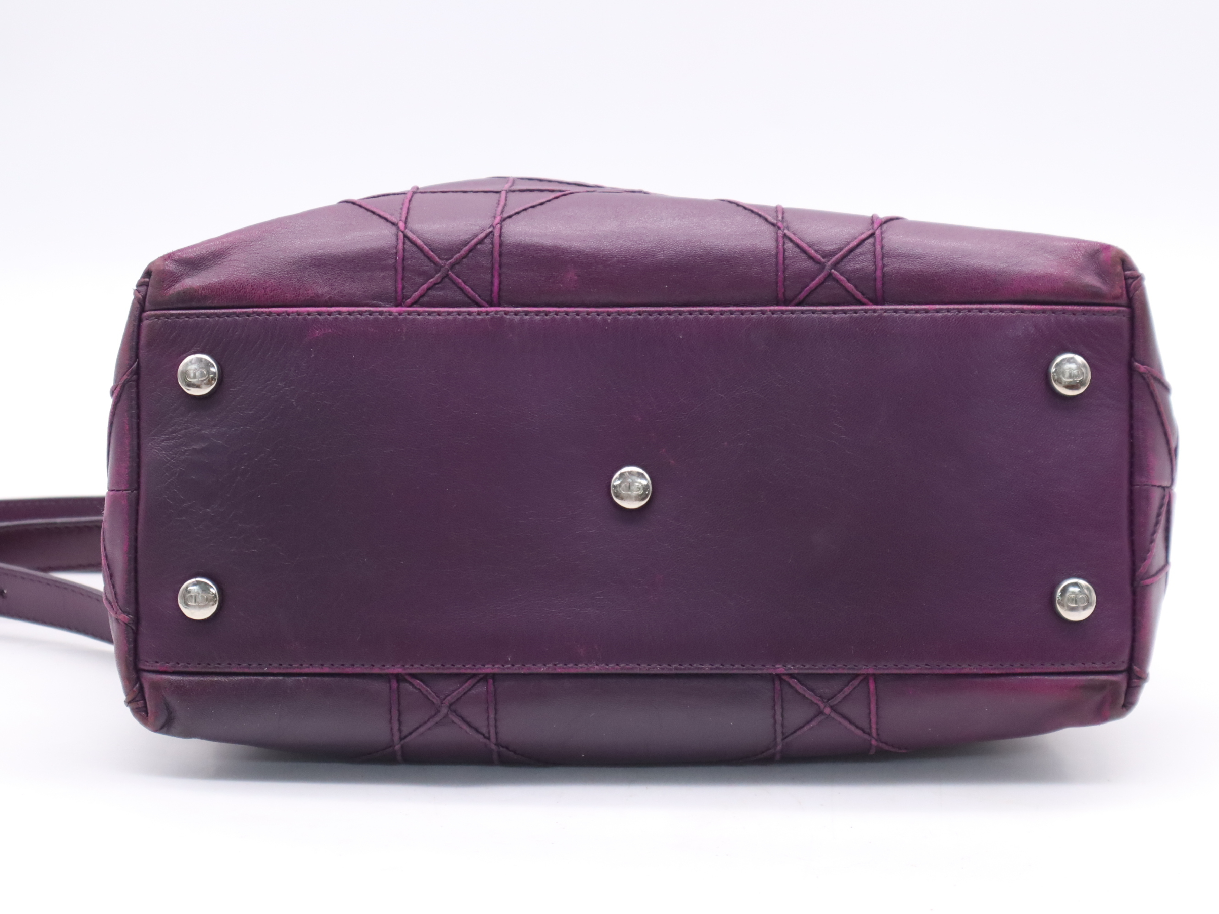 Leather Granville 2-way Bag, Purple, Silver Hardware, with Shoulder Strap, Handbag — view 4