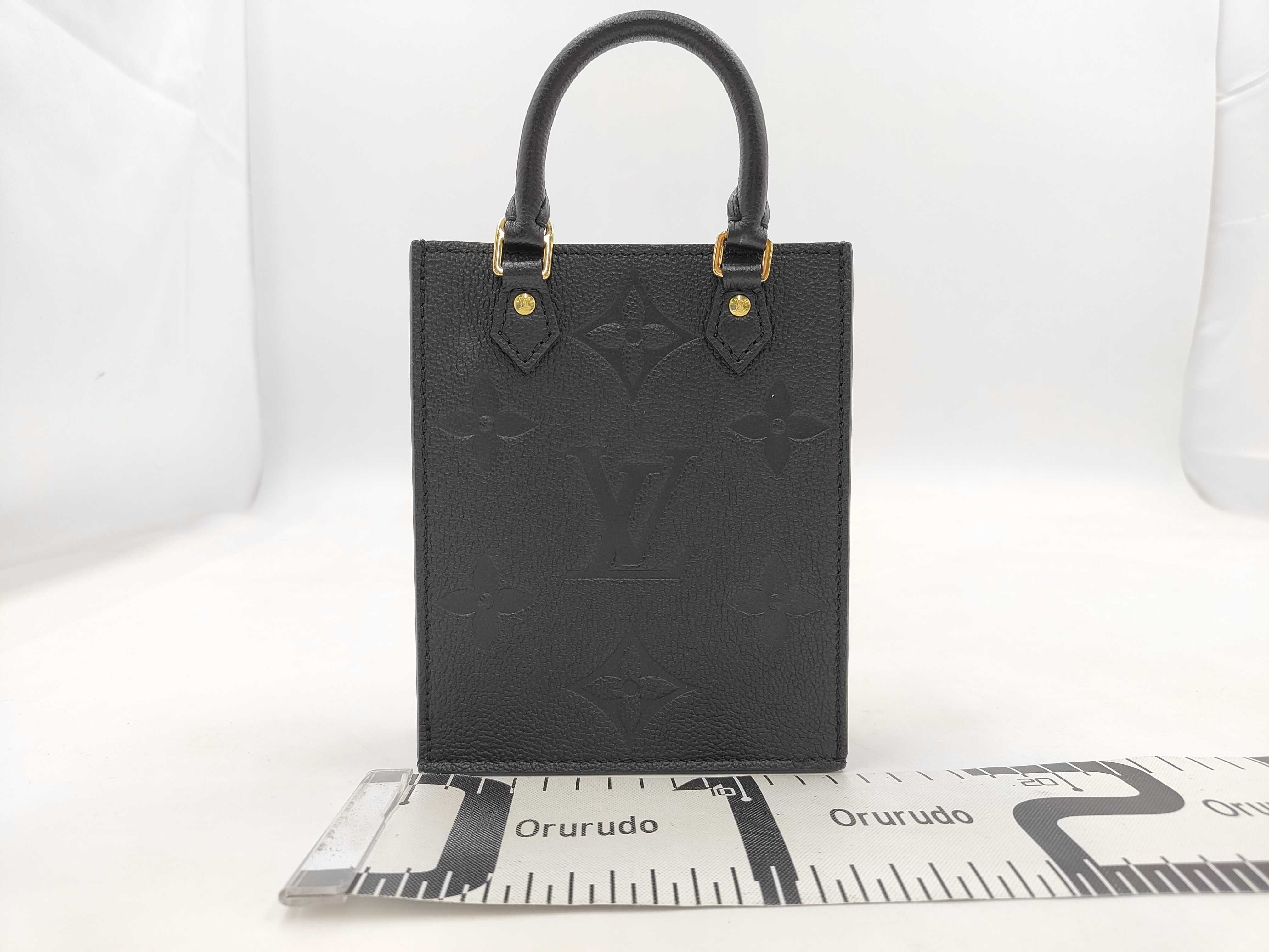 M80478 Petite Sac Plat Calf Black Gold Monogram Empreinte IC Chip Bag — view 2