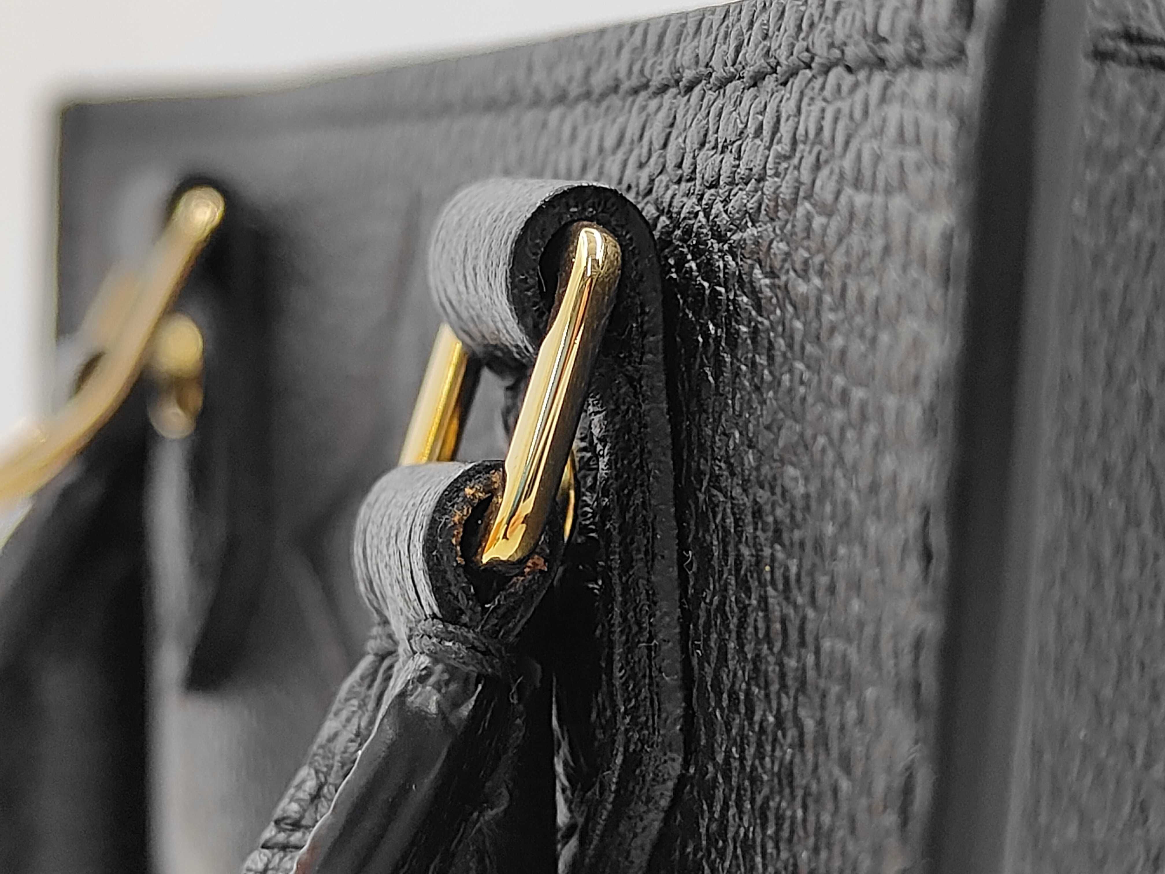 M80478 Petite Sac Plat Calf Black Gold Monogram Empreinte IC Chip Bag — view 6