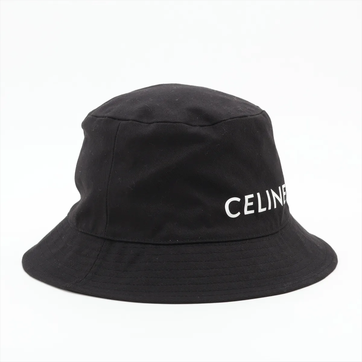 2AU5B968P Logo Hat, Size S, Cotton, Black. Shows signs of wear, — view 2