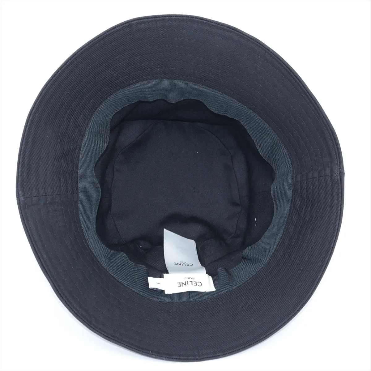 2AU5B968P Logo Hat, Size S, Cotton, Black. Shows signs of wear, — view 4