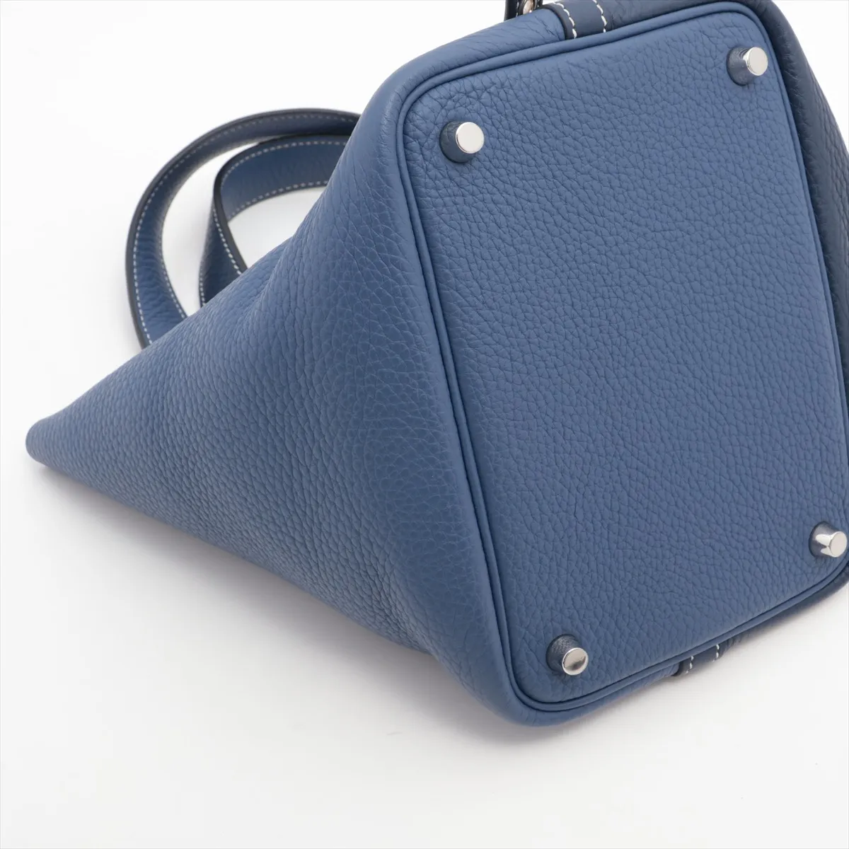 Picotan Lock 18 PM Cazac Taurillon Clemence Blue Electric x Blue Ankle Silver Hardware Z:2021 — view 4