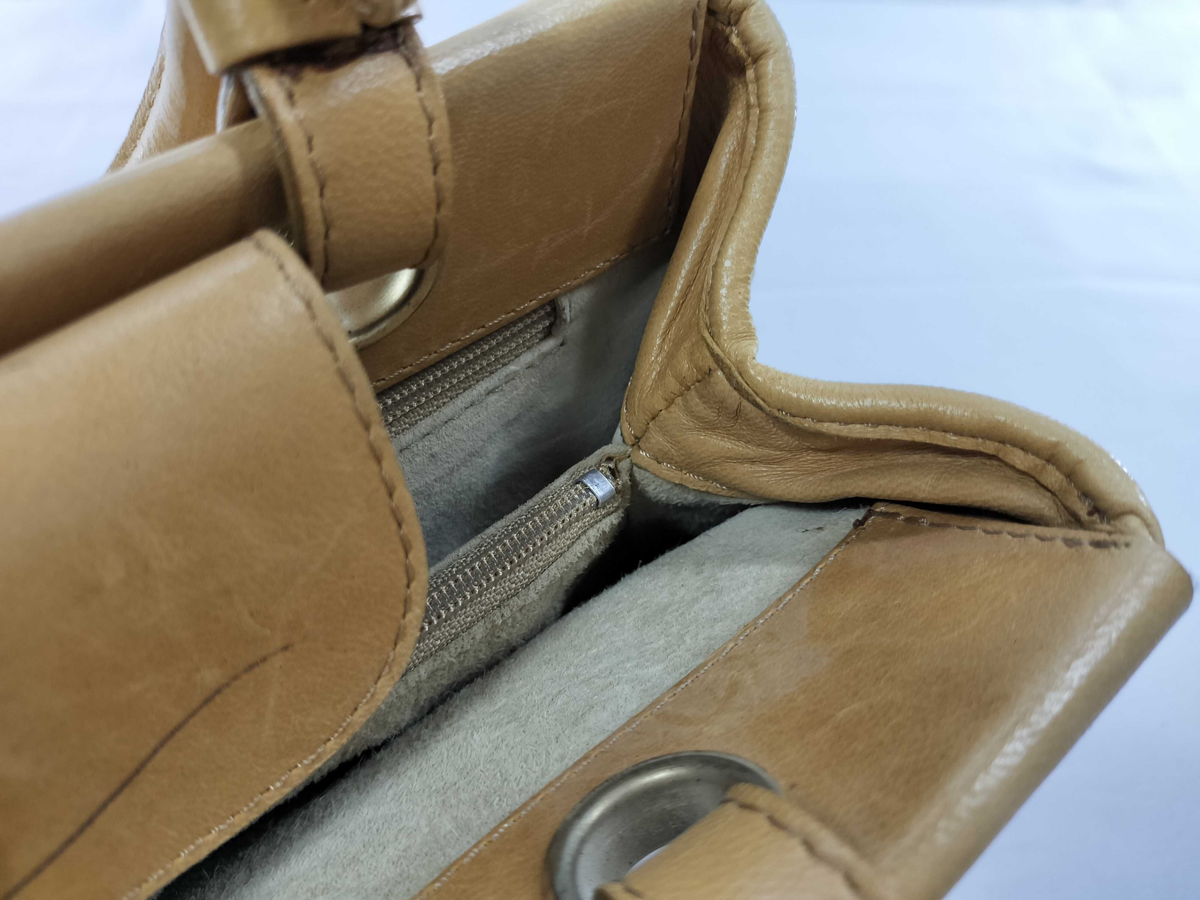 Intrecciato 2-Way Handbag with Stitching, Brown — view 8