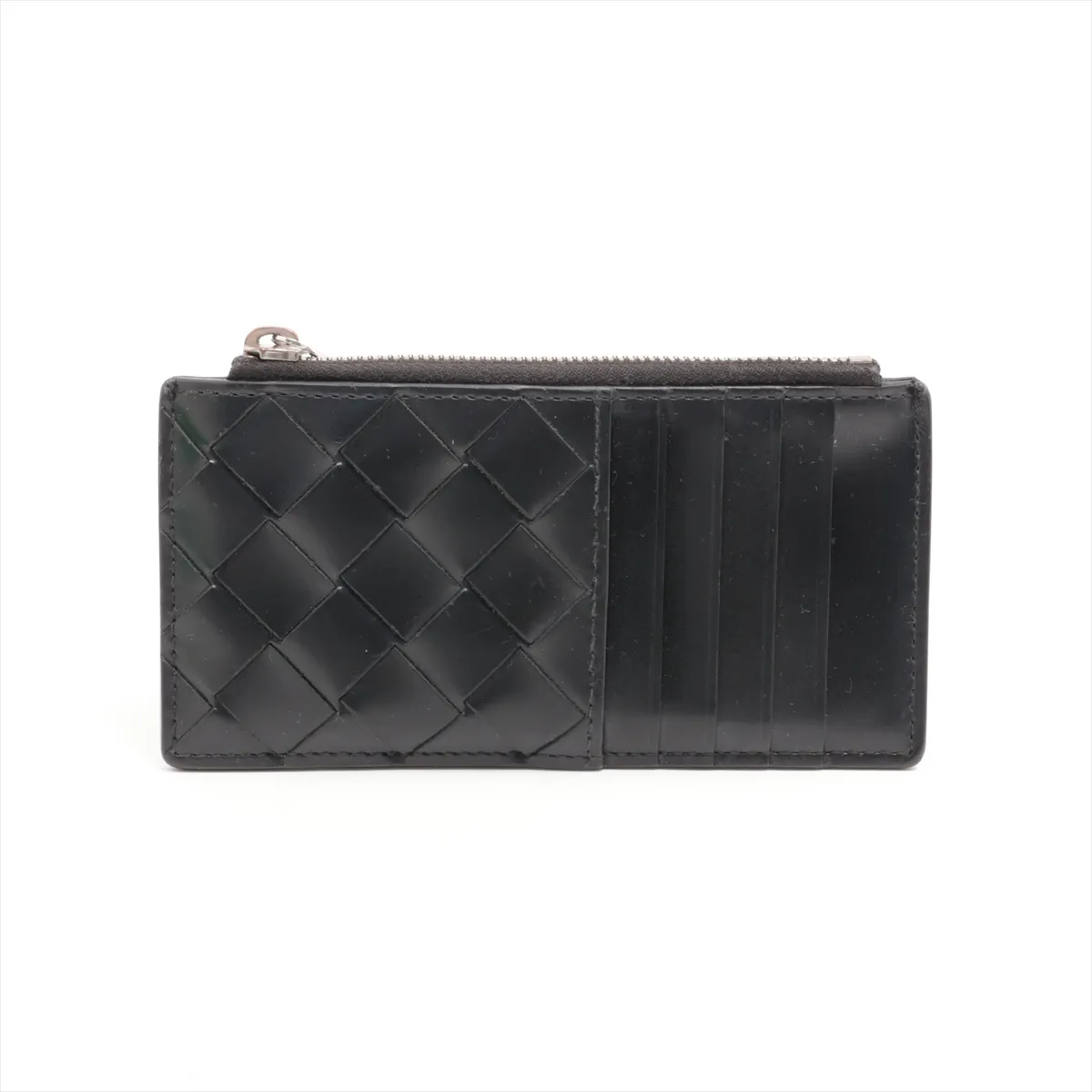 Intrecciato Leather Fragment Case Black