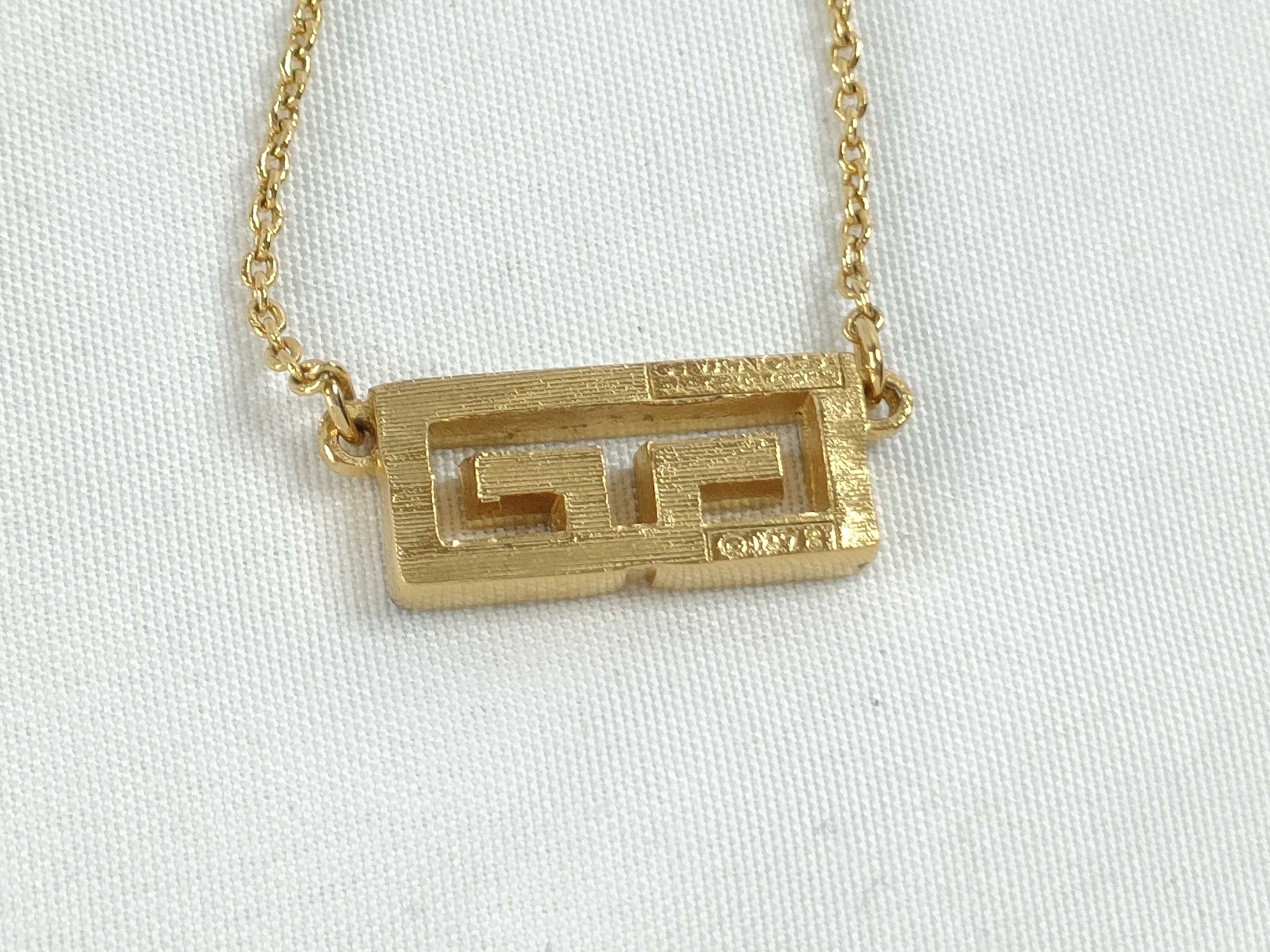 G Logo Gold Necklace — view 2